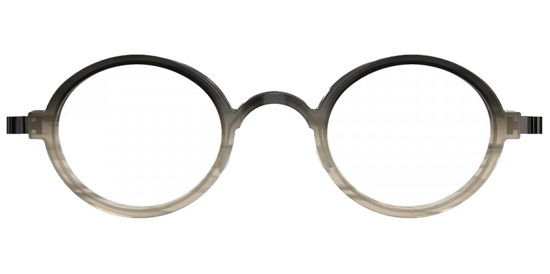 Lindberg Acetanium Transparent Black Beige Oval Eyeglass Frames 1011-AI26 Clear Demo Lens 42mm