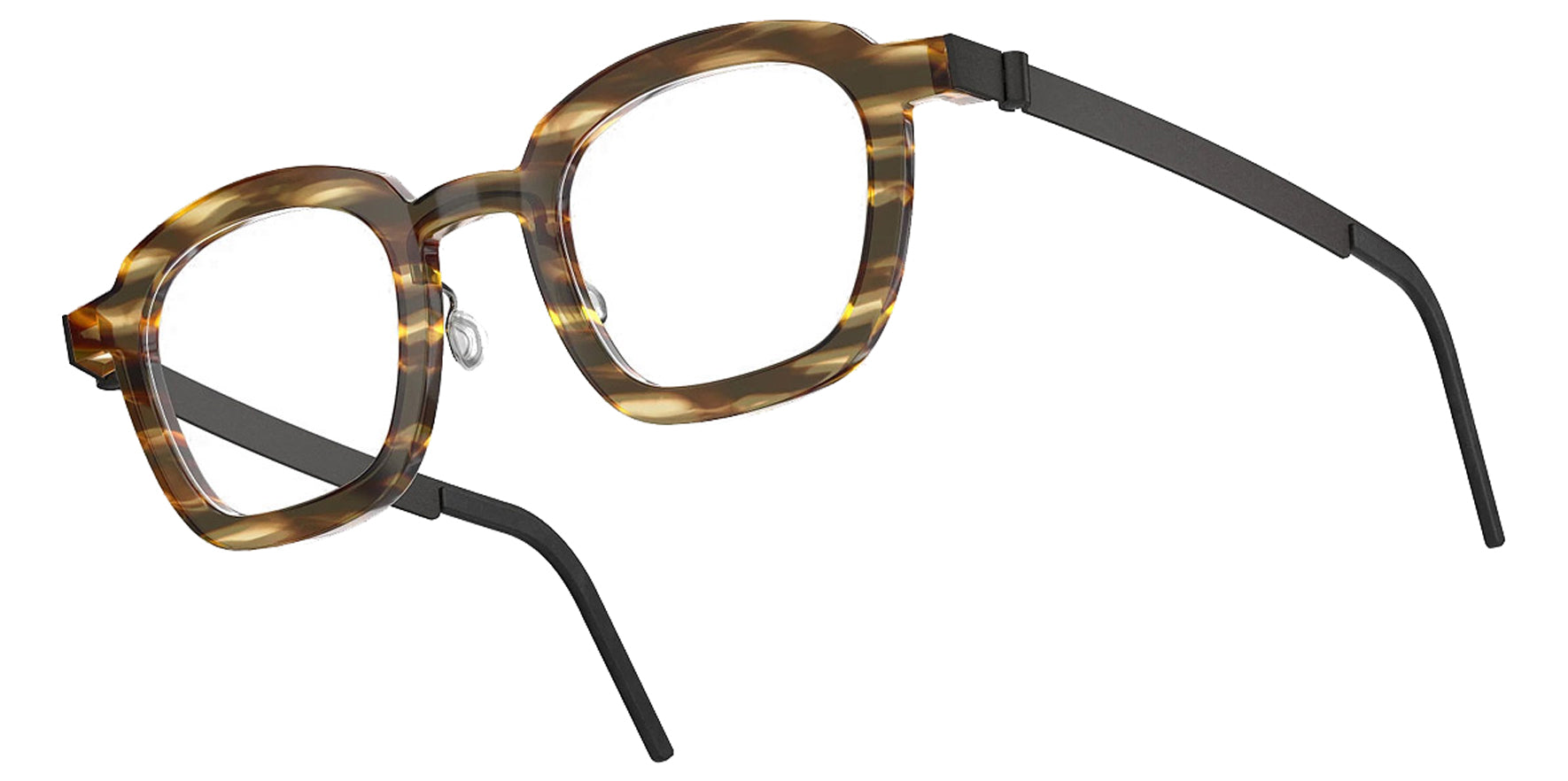 Lindberg Acetanium Coco Tortoise Soft Square Eyeglass Frames 1050-AK75 Clear Demo Lens 45mm