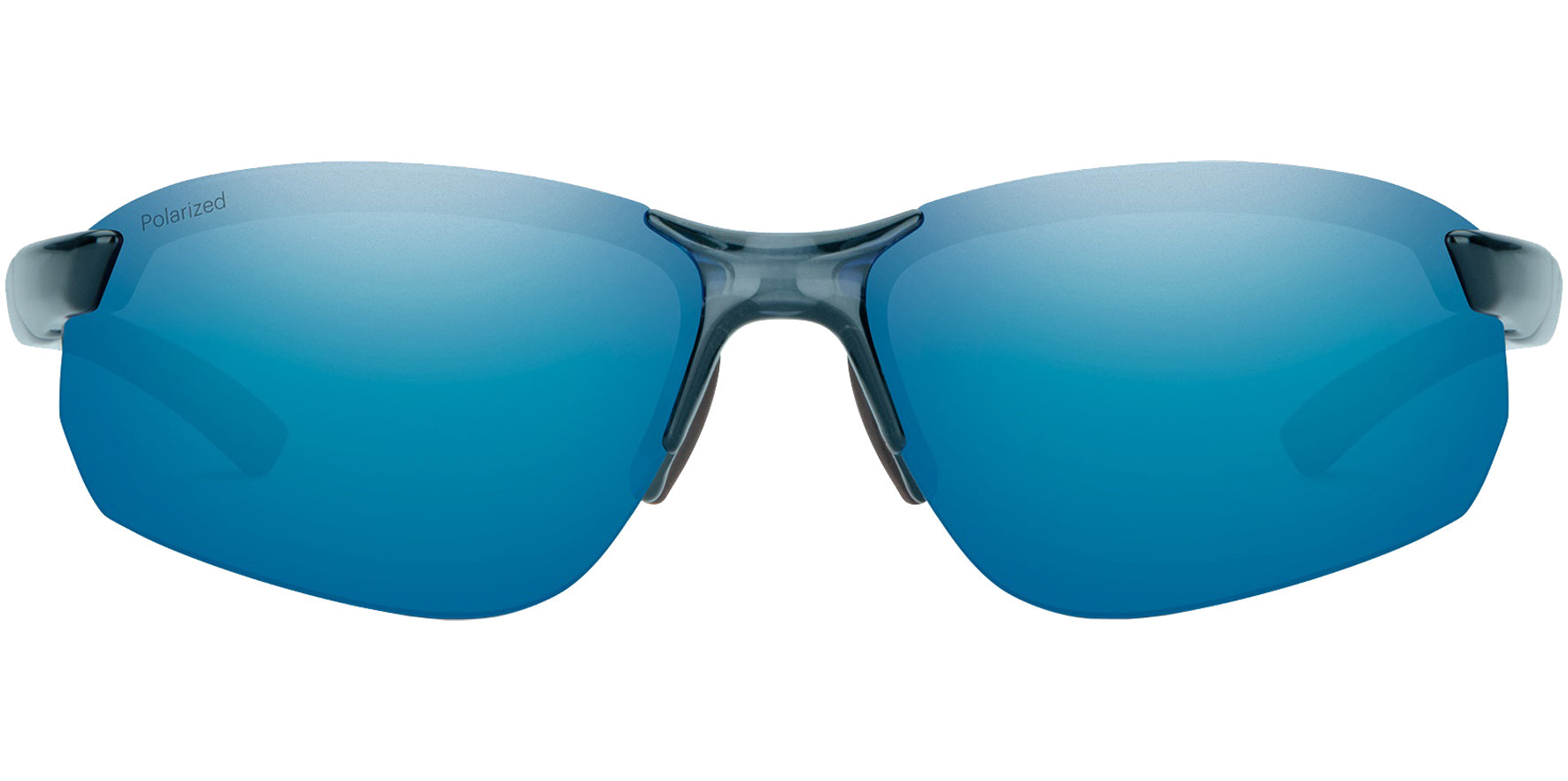 Smith Optics Parallel MAX 2 Men Crystal Mediterranean Sports Wrap Sunglasses 201907OXZ71JY Blue Polarized Mirrored Lens 71mm