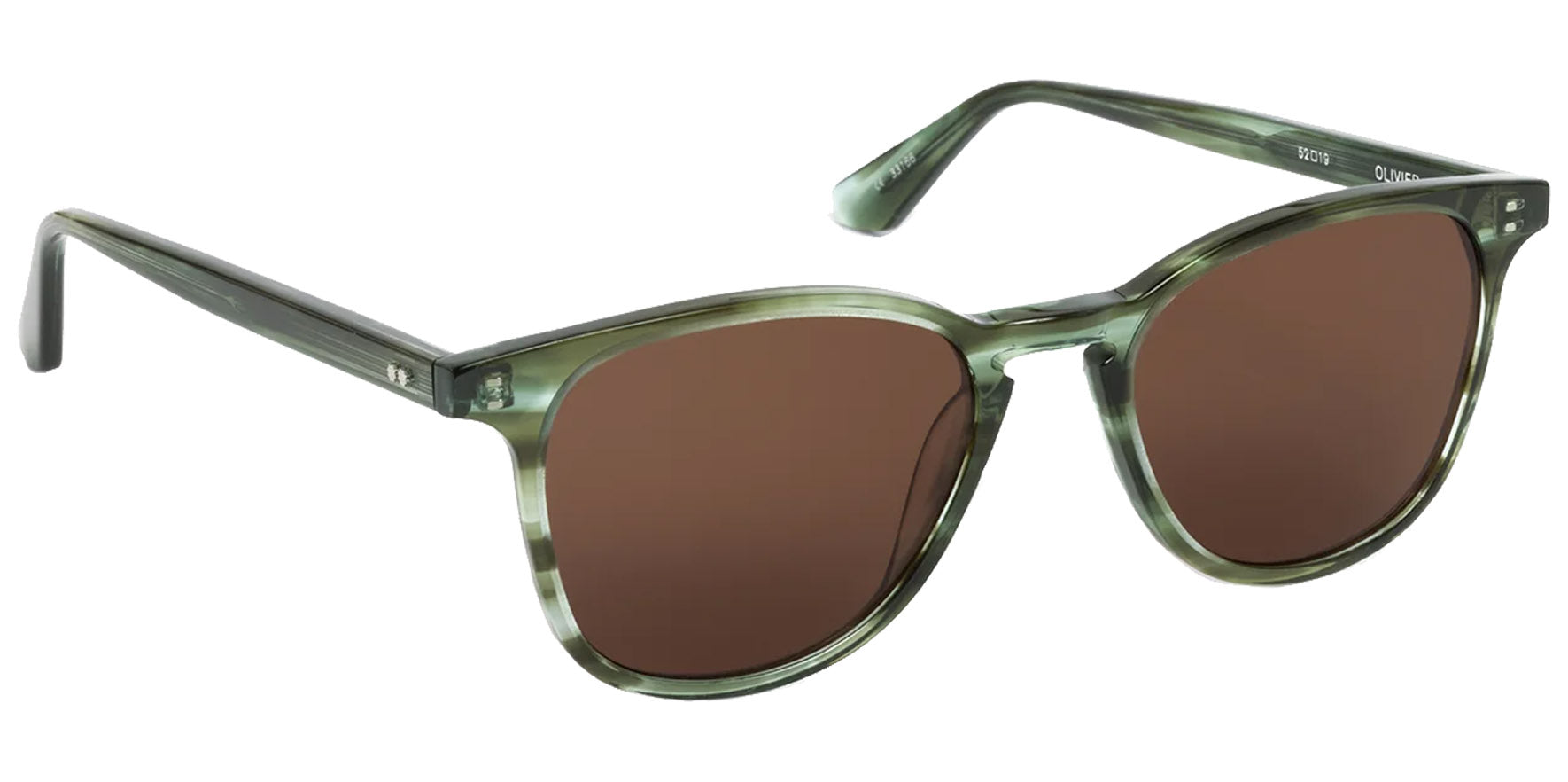 Krewe Olivier Reed Soft Square Sunglasses 33166 Amber Lens 52mm