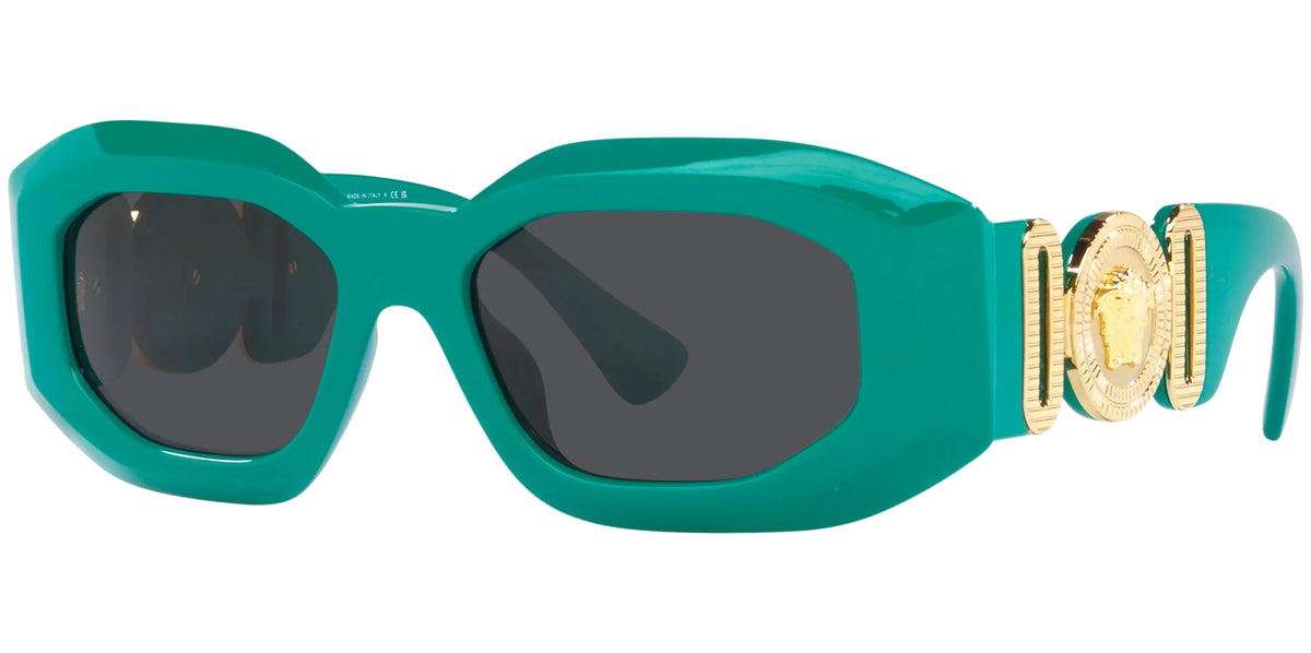 Versace Turquoise Geometric Rectangle Sunglasses VE4425U  display picture 1