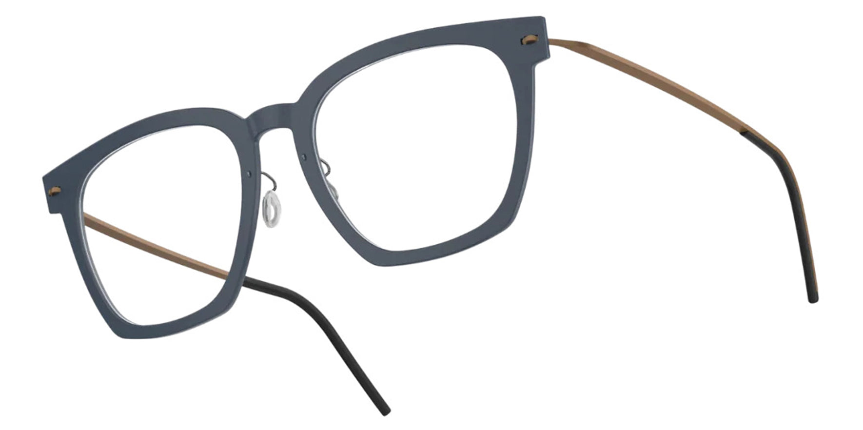 Lindberg N.O.W. Titanium Blue Geometric Square Eyeglass Frames 6612-D18-U15 Clear Demo Lens 51mm