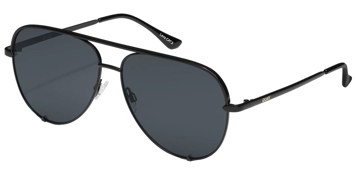 QUAY Counting Stars Sunglasses (mini rhinestones, black/smoke lens) POLARIZED Quay Australia Evasive Sunglasses Matte Black Smoke  main image 4