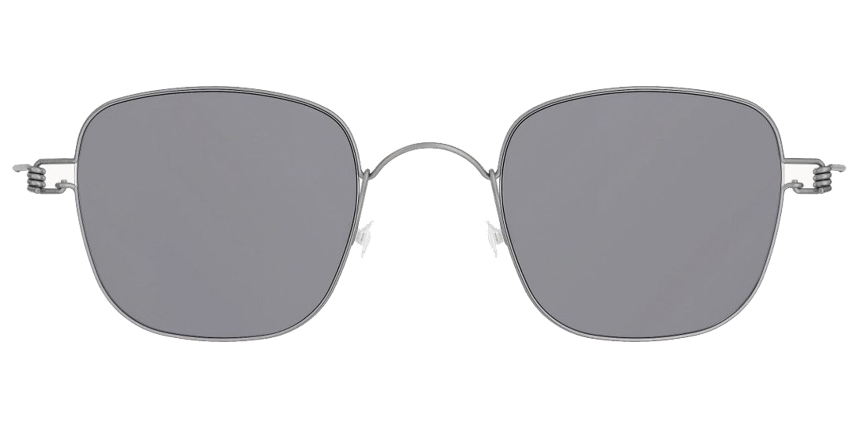 Lindberg Sun Titanium Grey Square Sunglasses 8216-10 Blue Neon Lavender Lens 46mm