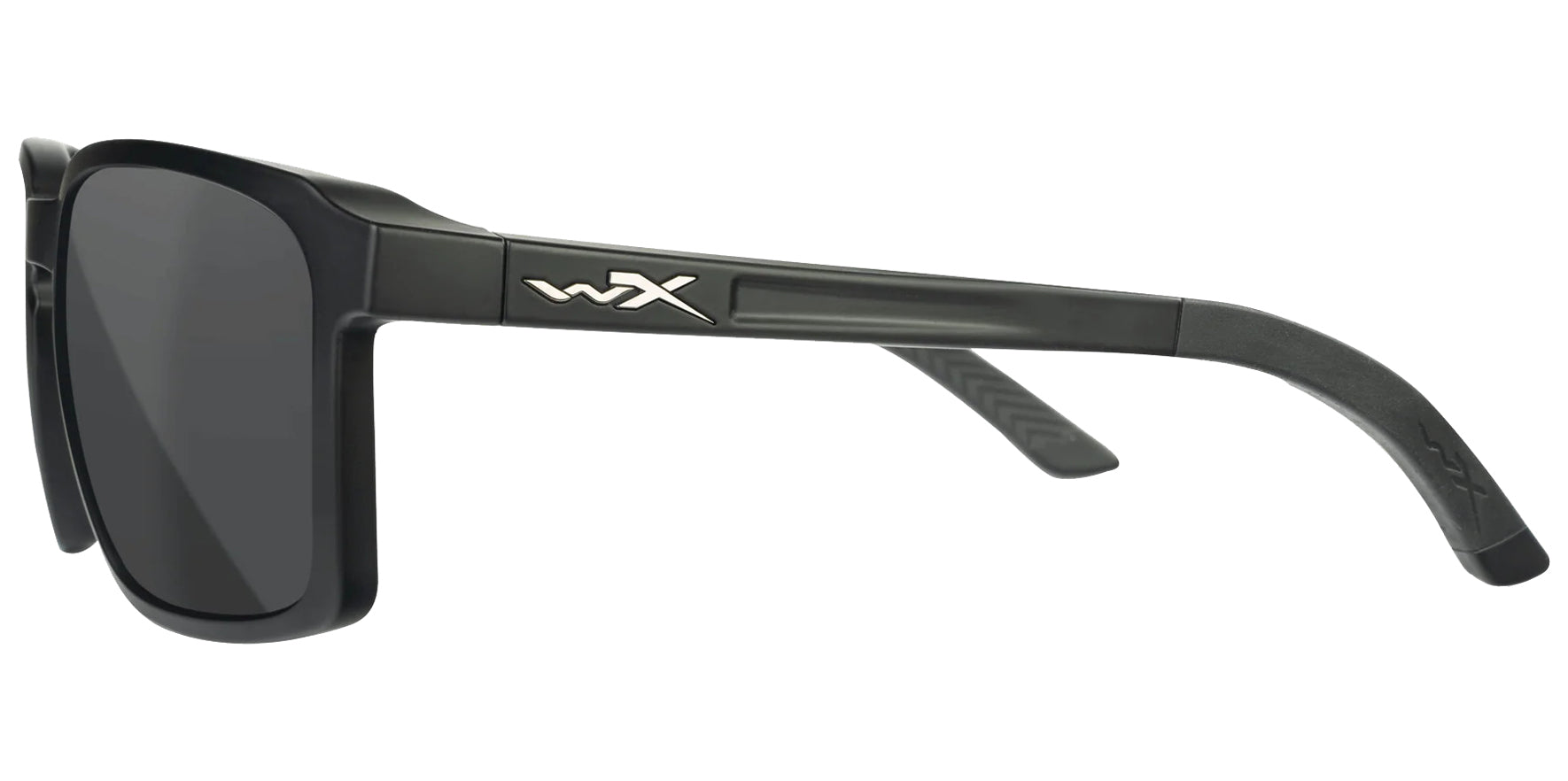 Wiley X Alfa Matte Black Rectangular Sunglasses AC6ALF18 CAPTIVATE™ Polarized Grey Lens 56mm