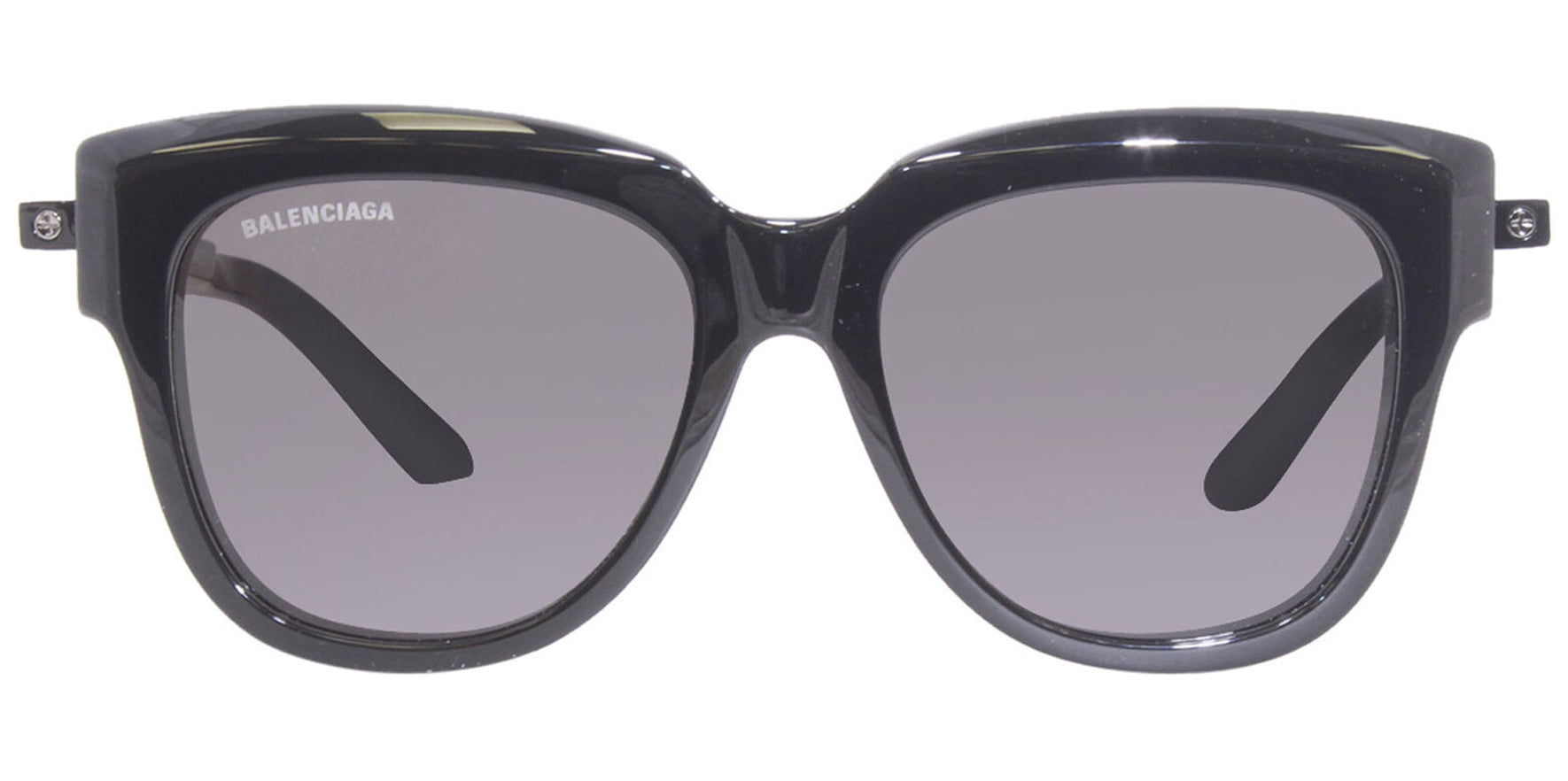 Balenciaga Women Black Square Sunglasses BB0160S-001 Grey Lens 53mm