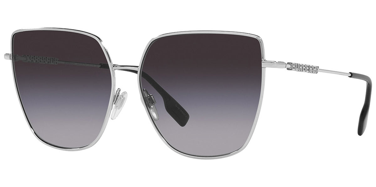 Burberry Grey Gradient Cat Eye Sunglasses Burberry Alexis Women Silver Oversized Geometric Cat Eye  main image 3