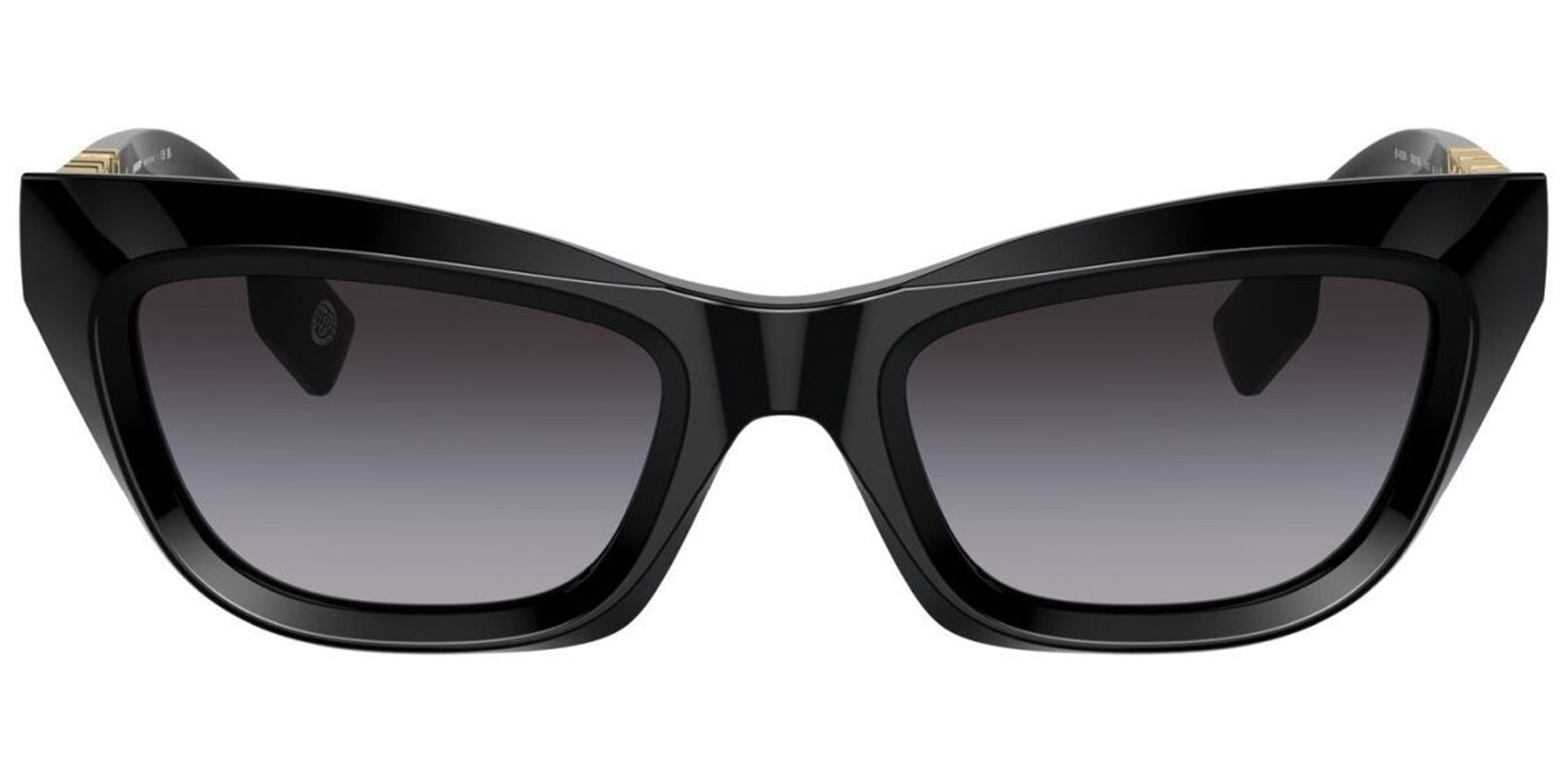 Burberry Women Shiny Black Cat Eye Sunglasses BE4409-30018G Grey Gradient Lens 51mm