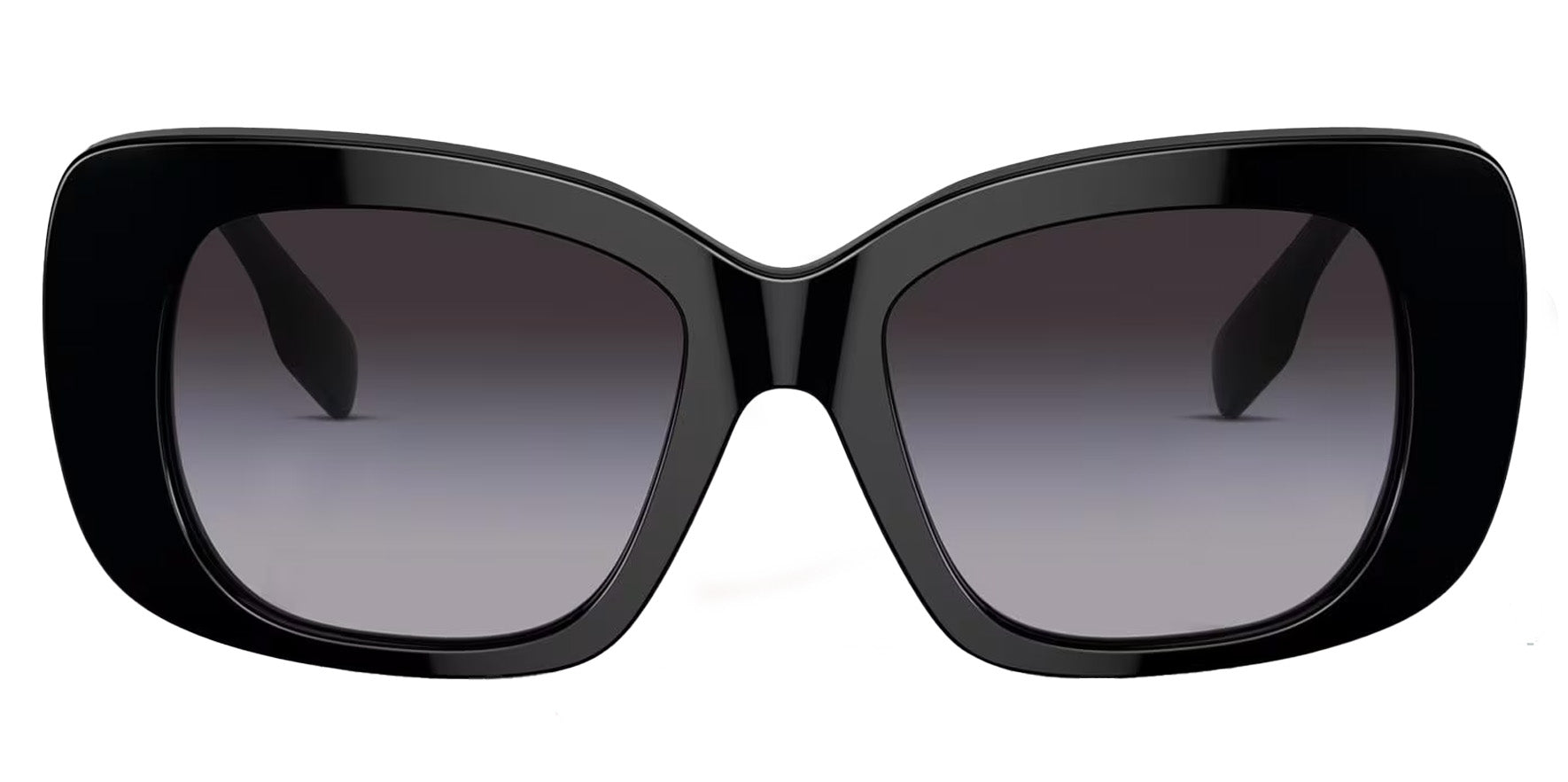 Burberry Women Black Oversize Mod Oval Sunglasses BBE4410-30018G Grey Gradient Lens 52mm