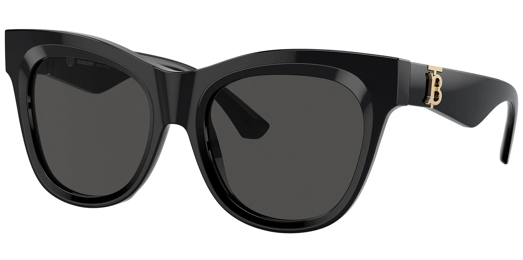 Burberry Women Oversized Black Cat Eye Sunglasses BE4418-300187 Dark Grey Lens 54mm