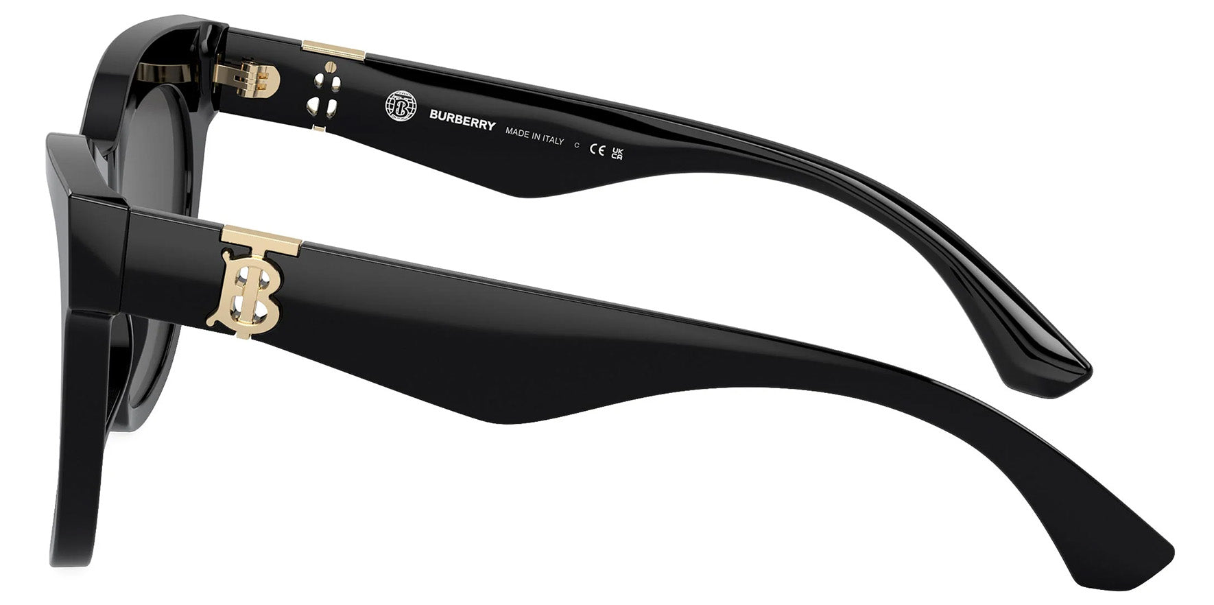 Burberry Women Oversized Black Cat Eye Sunglasses BE4418-300187 Dark Grey Lens 54mm