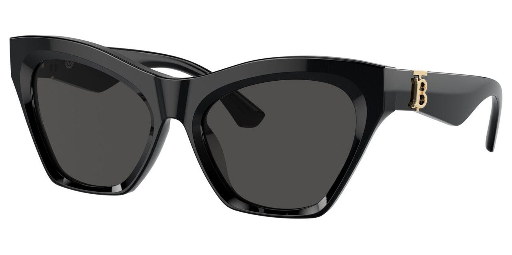 Burberry Women Black Geometric Chunky Cat Eye Sunglasses BE4420U-300187 Dark Grey Lens 55mm