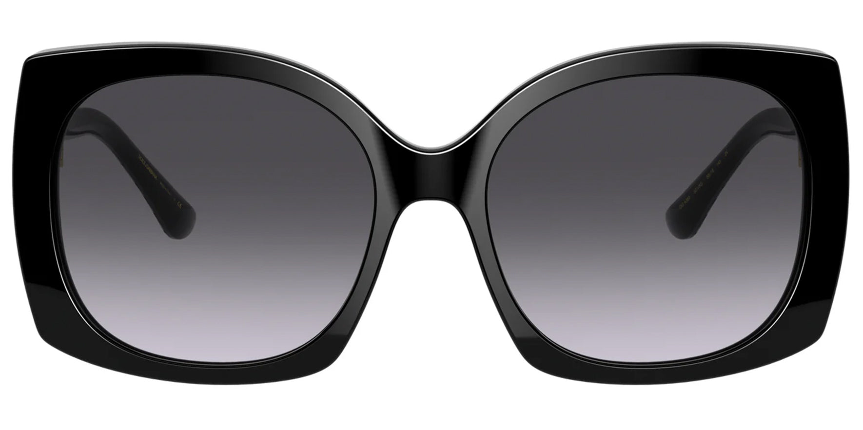 Dolce & Gabbana Women Black Butterfly Sunglasses DG4385-5018G Smoke Gradient Lens 58mm