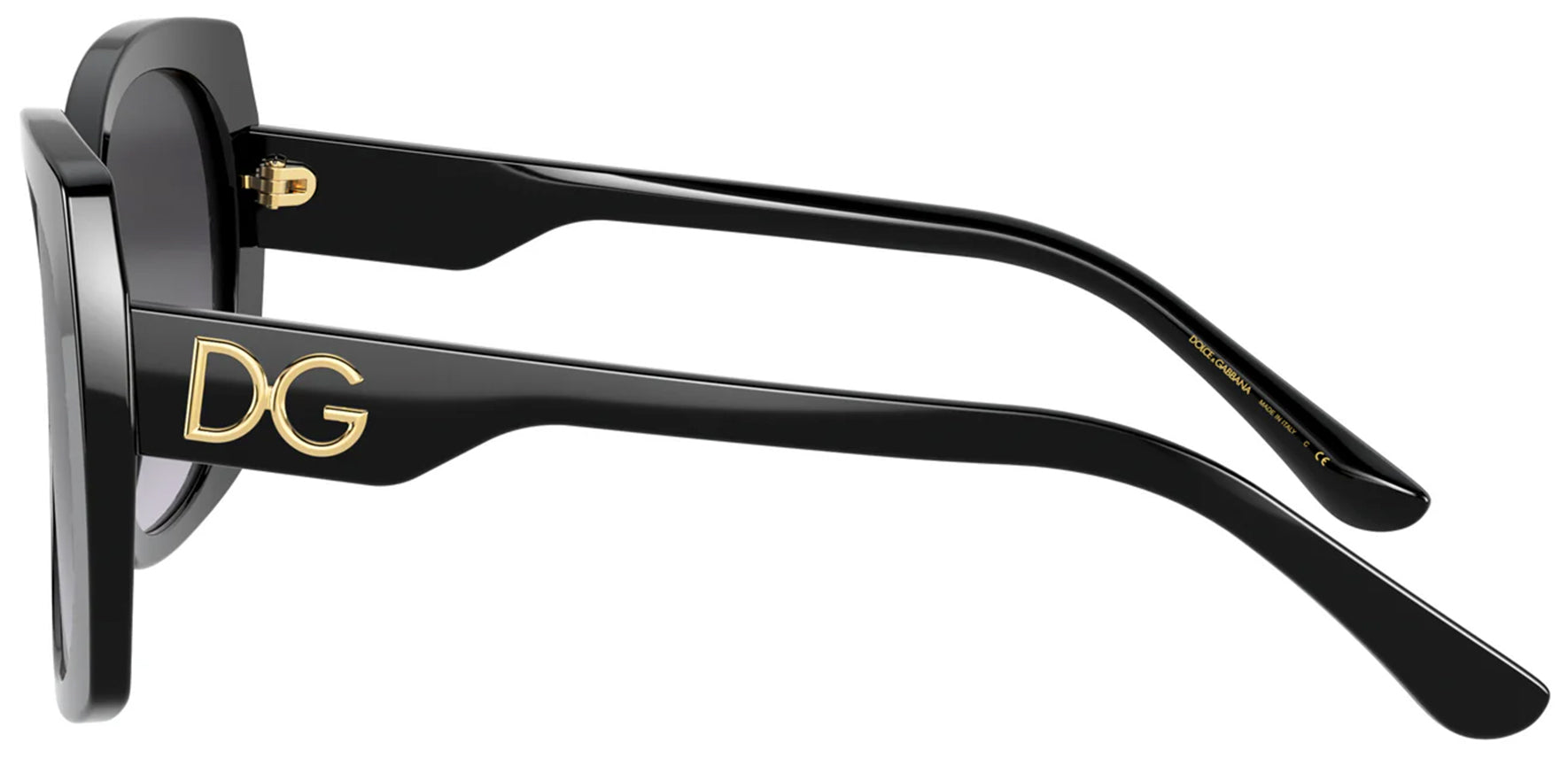 Dolce & Gabbana Women Black Butterfly Sunglasses DG4385-5018G Smoke Gradient Lens 58mm