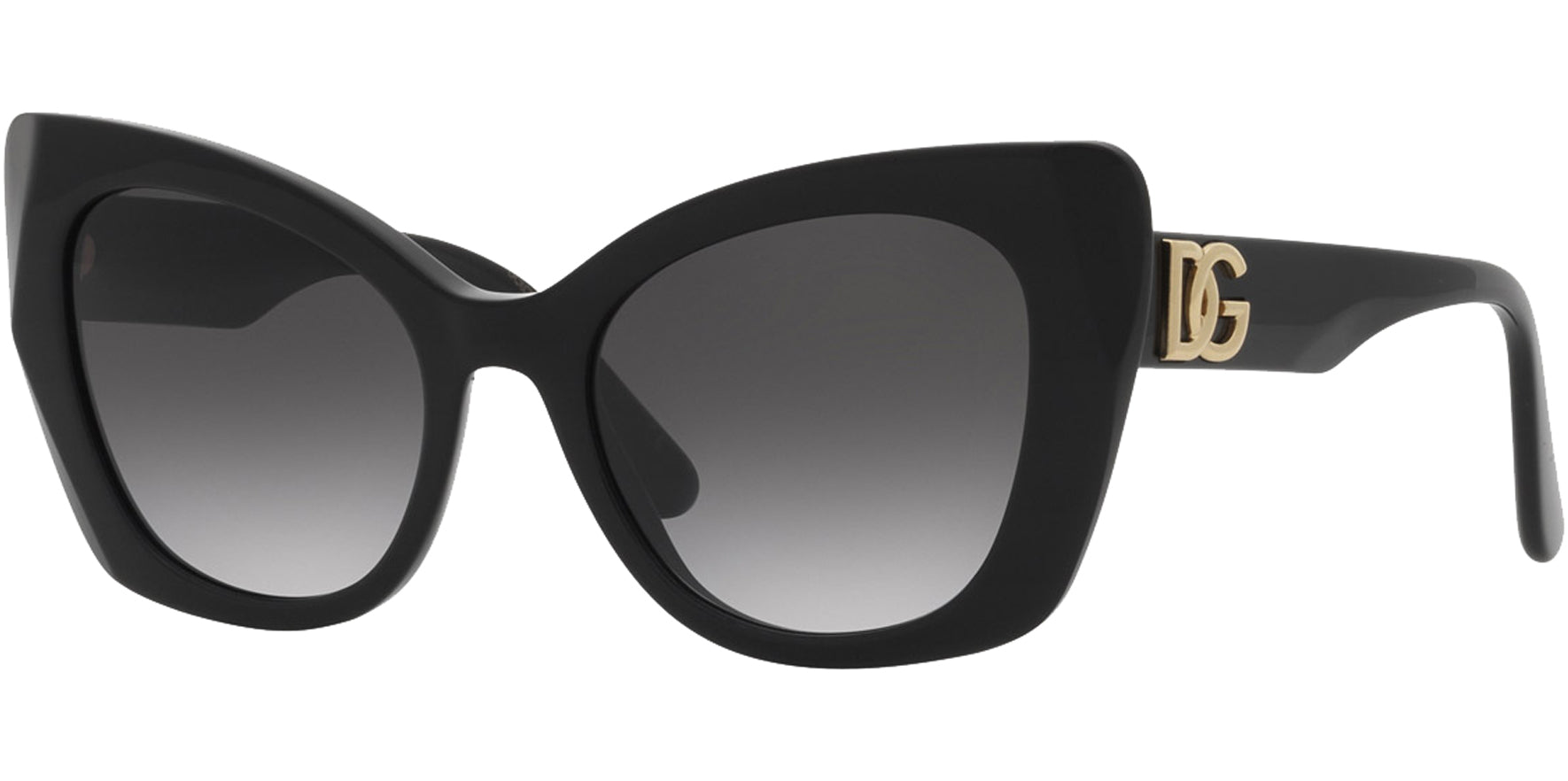 Dolce & Gabbana Women Black Butterfly Sunglasses DG4405-5018G Grey Gradient Lens 53mm