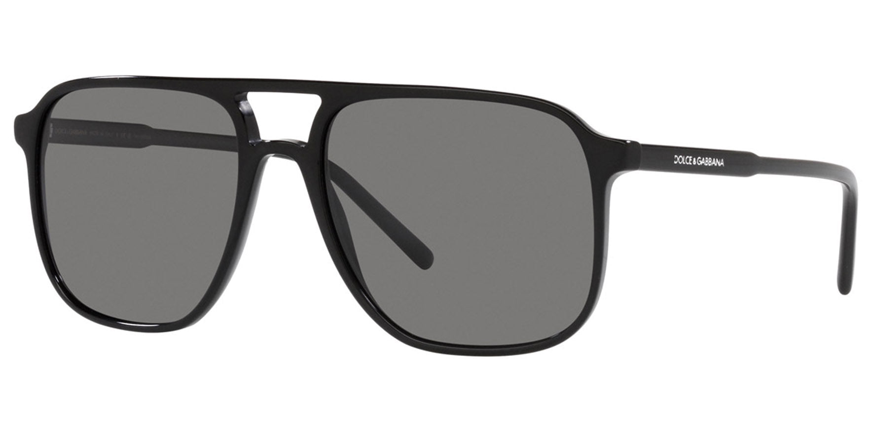 Dolce & Gabbana Men Black Navigator Sunglasses DG4423F-50181 Grey Polarized Lens 58mm - Made in Italy