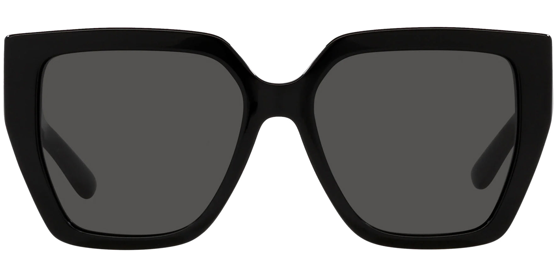 Dolce & Gabbana Women Black Oversized Geometric Square Sunglasses DG4438-50187 Dark Grey Lens 55mm