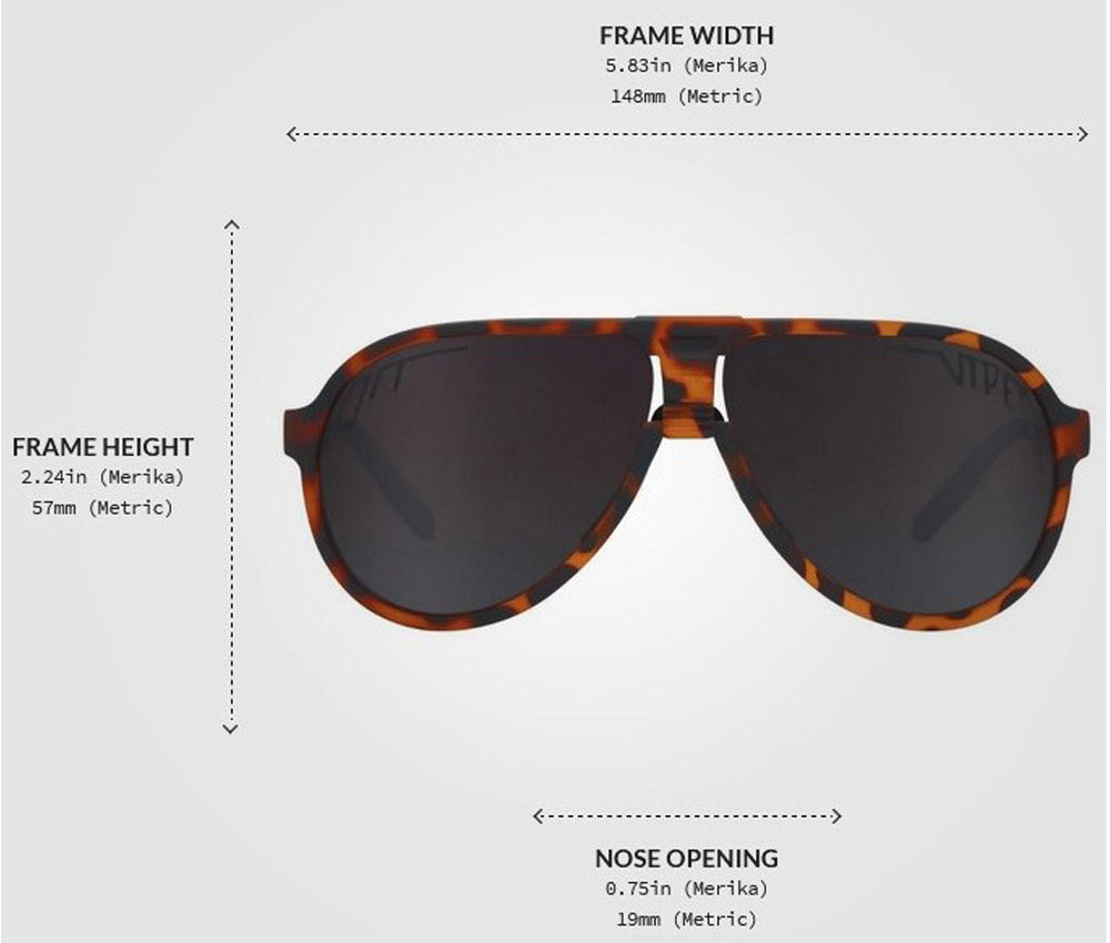 Pit Viper The Landlocked Jethawk Tortoise Aviator Sunglasses E-JH-LANDLOK-POL Brown Fade Polarized Lens