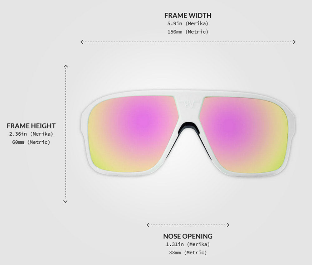 Pit Viper The Miami Nights Flight Optics White Modern Aviator Sunglasses E-OP-MIAMINI-PCA Pink Lens