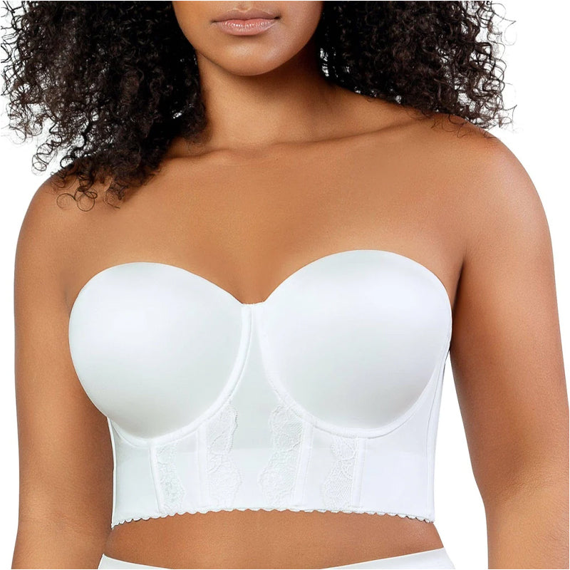 Parfait Elissa Full Bust Longline Strapless Bra, White - ELISSA-P50116-PEARLWHITE