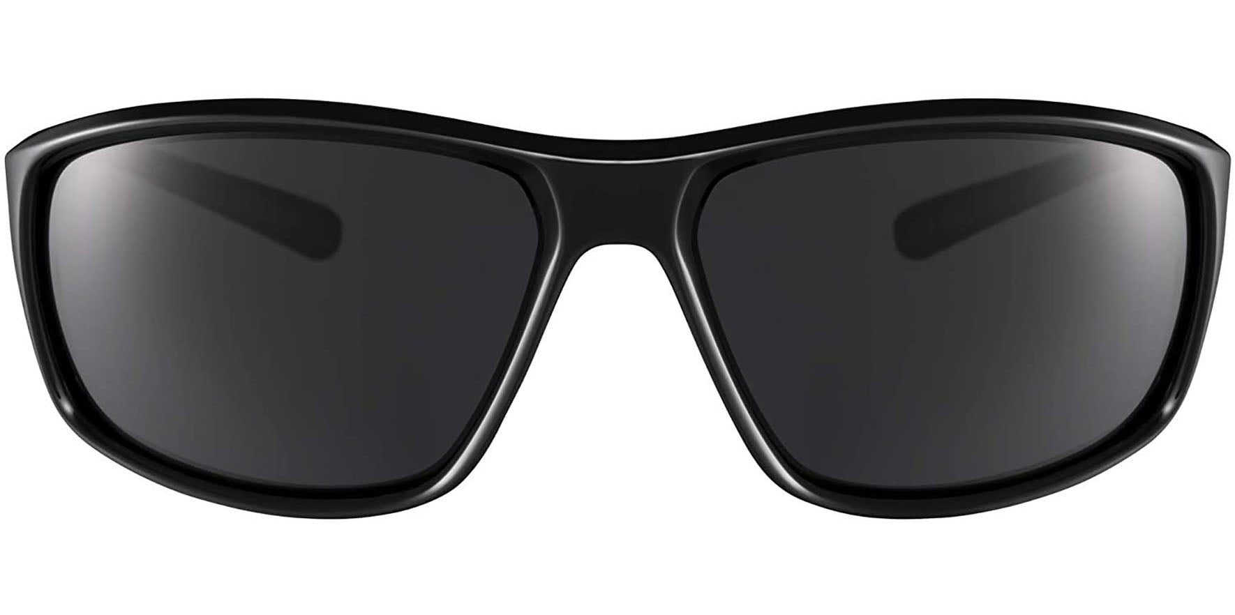 Nike Adrenaline Men Shiny Black Sport Wrap Sunglasses EV1134-001 Grey Lens 65mm