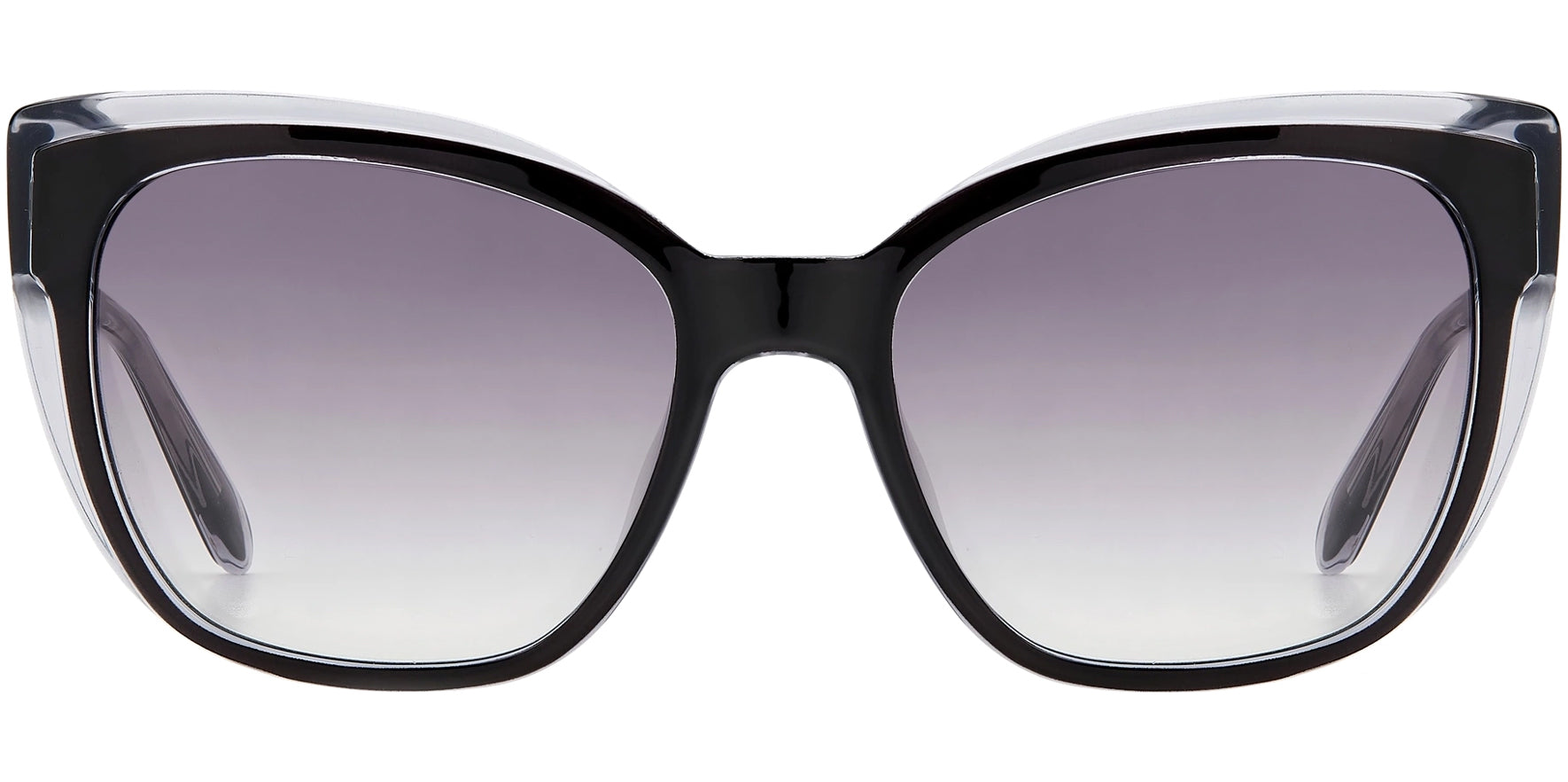 Fossil Women Black Square Cat Eye Sunglasses FOS3131S-0807-9O Grey Gradient Lens 52mm