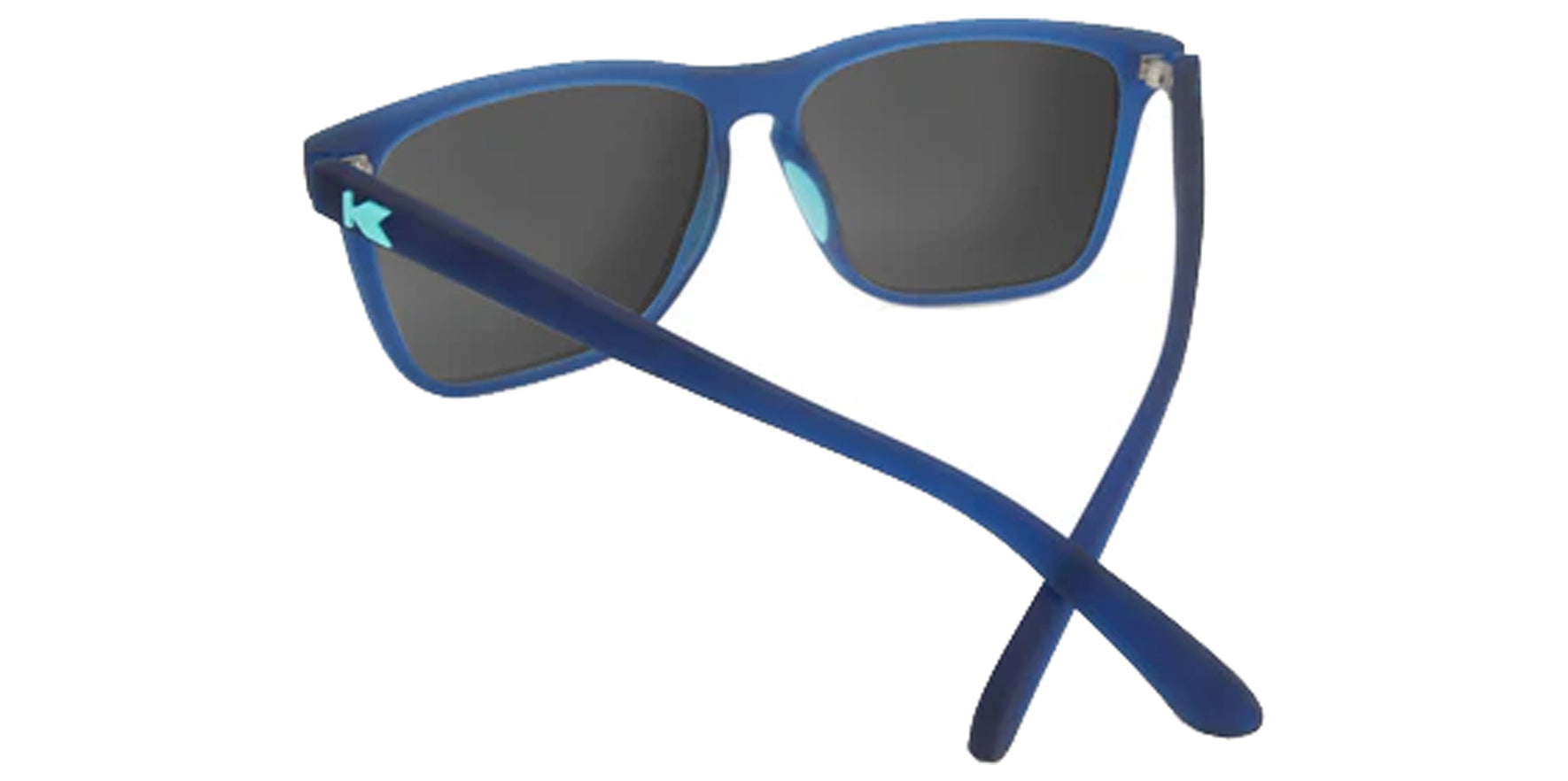 Knockaround Fast Lanes Sport Navy Square Sunglasses FSMT3182 Polarized Caribbean Moonshine Mirrored Gradient Lens 56mm