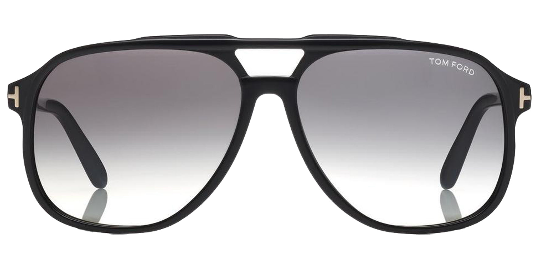 Tom Ford Raoul Men Shiny Black Navigator Sunglasses FT0753-01B Smoke Gradient Lens 62mm