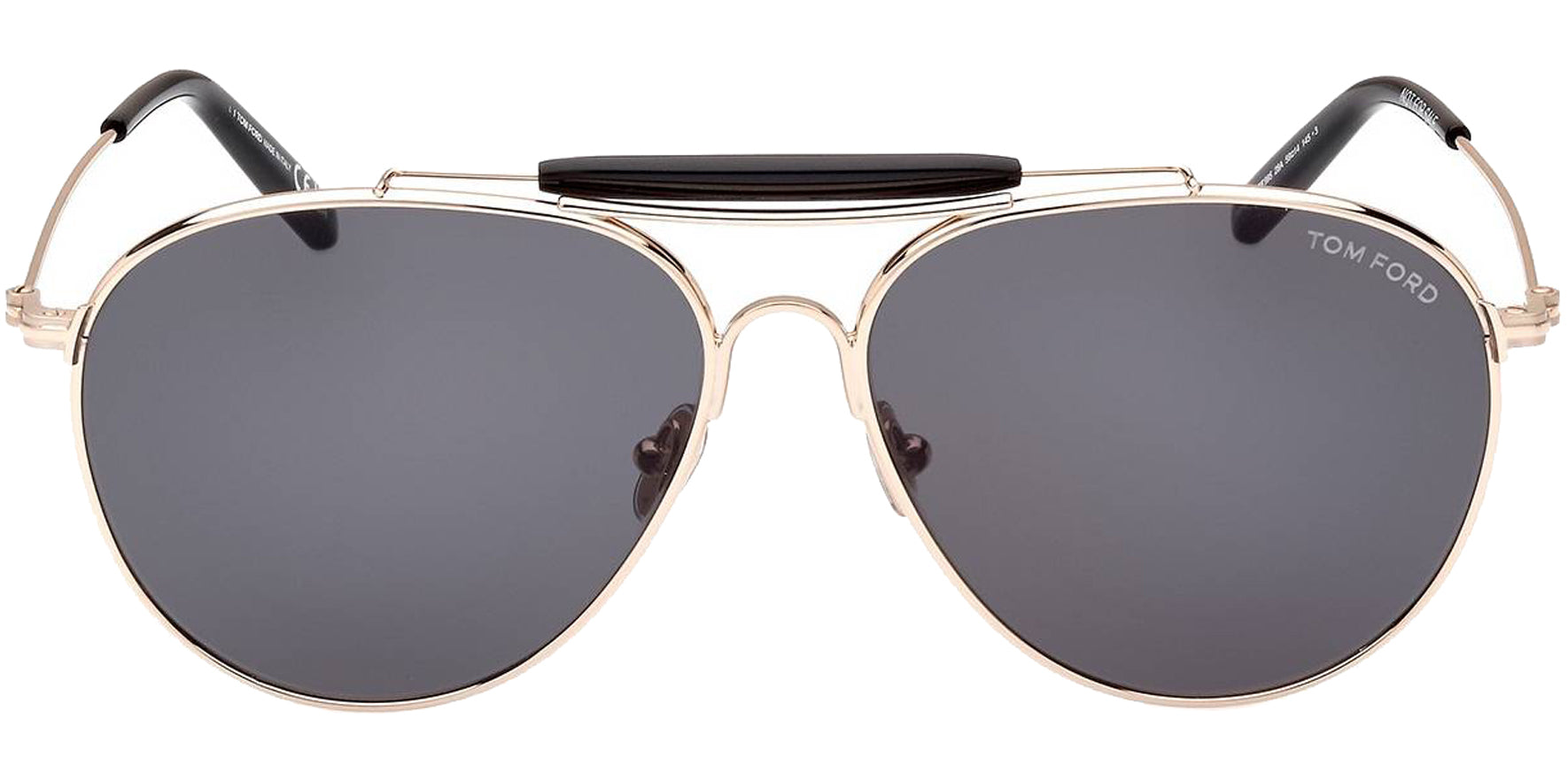 Tom Ford Raphael Men Rose Gold-Tone Aviator Sunglasses FT0995-28A Smoke Lens 59mm