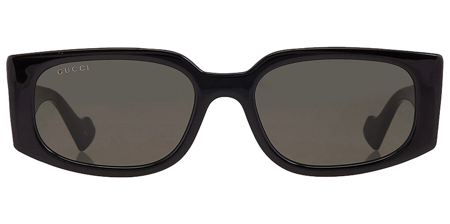 Gucci Women Black Rectangular Sunglasses GG1534S-001 Grey Lens 55mm