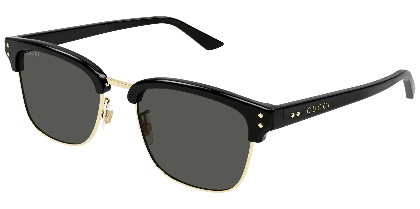 Gucci Men Black Browline Rectangle Sunglasses GG1897SK-001 Grey Lens 54mm