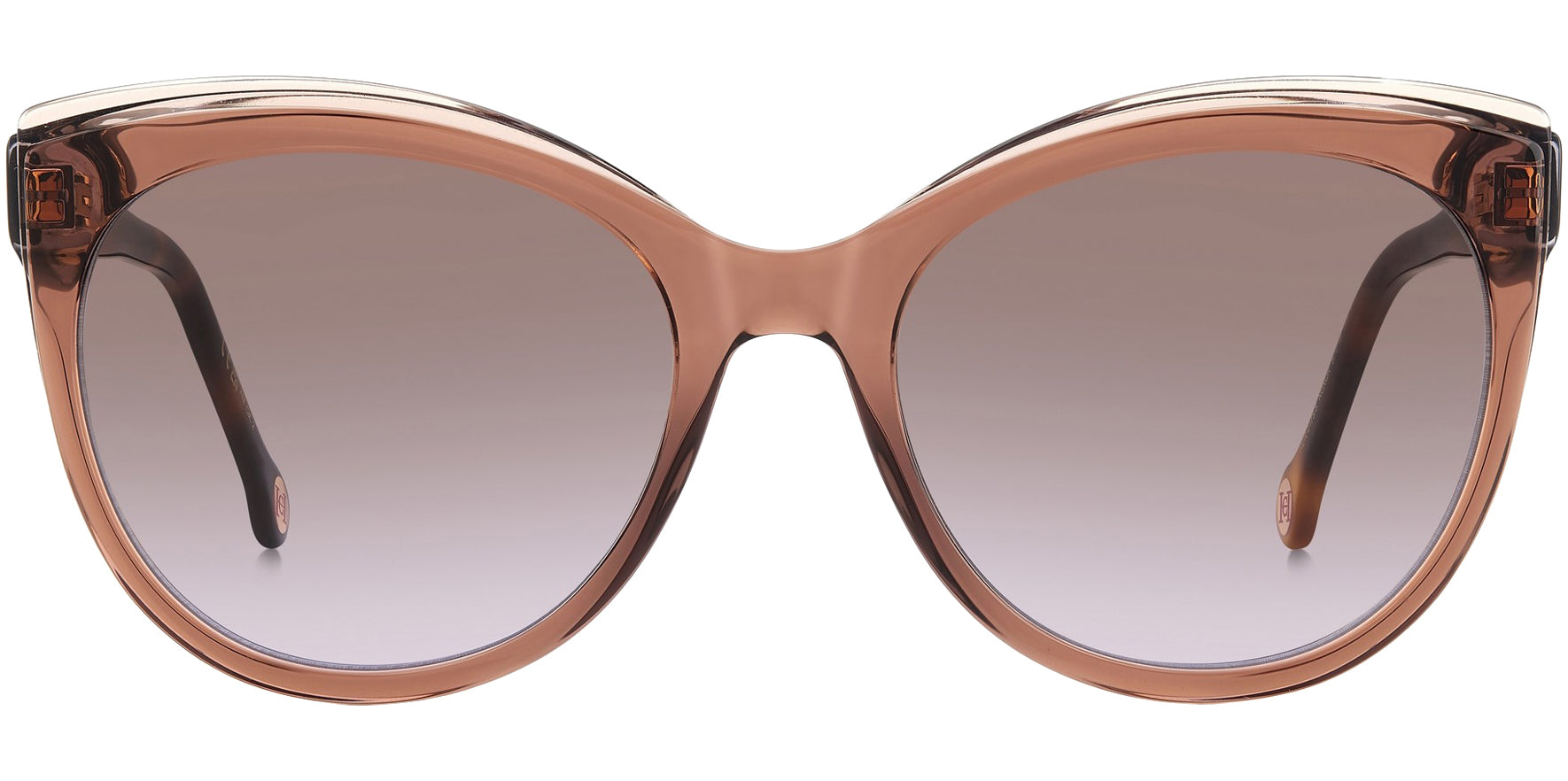 Carolina Herrera Women Brown Violet Cat Eye Sunglasses HER0175S-0NUX-QR Brown Grey Gradient Lens 57mm