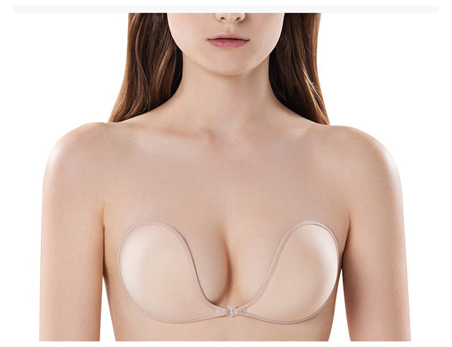 NuBra Feather-Lite Push Up Plunge Adhesive Bra, Fair, D - L398-NU-D