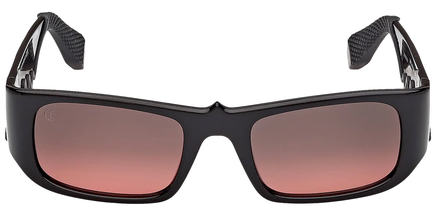 Christian Louboutin Loubishark LB0017 Men Black Rectangular Sunglasses LB0017-01B Smoke Gradient Lens 53mm