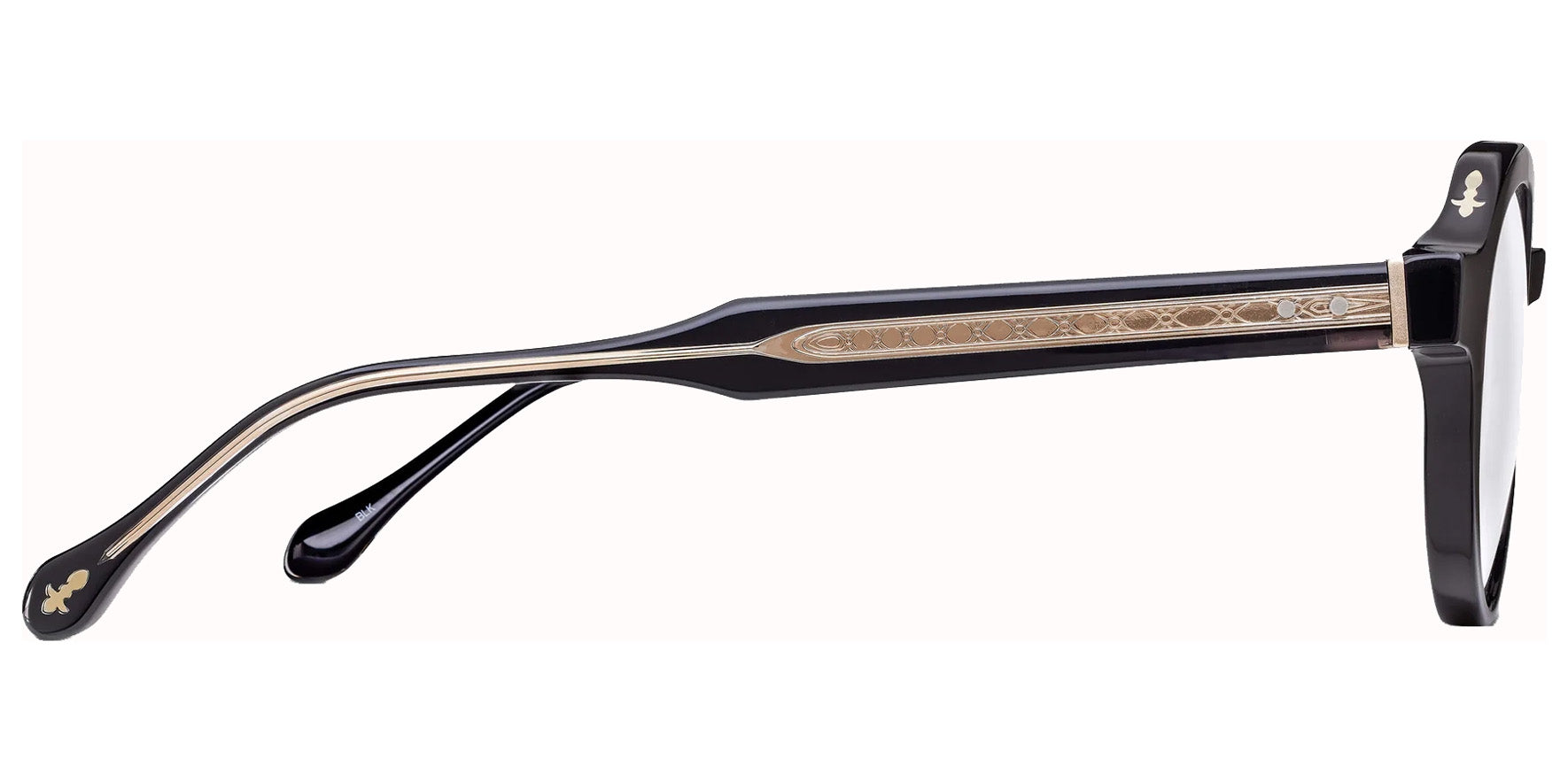 Matsuda Black Panto Eyeglass Frames M1032.RX.BLK.47 Clear Lens 47mm