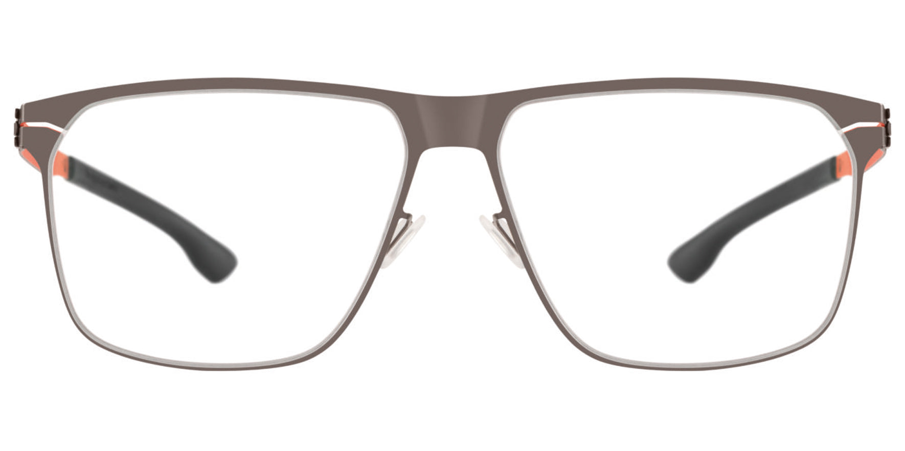 Ic! Berlin Olaf Men Graphite-Flame Square Eyeglass Frames M1678260260T02007DO Clear Demo Lens 62mm