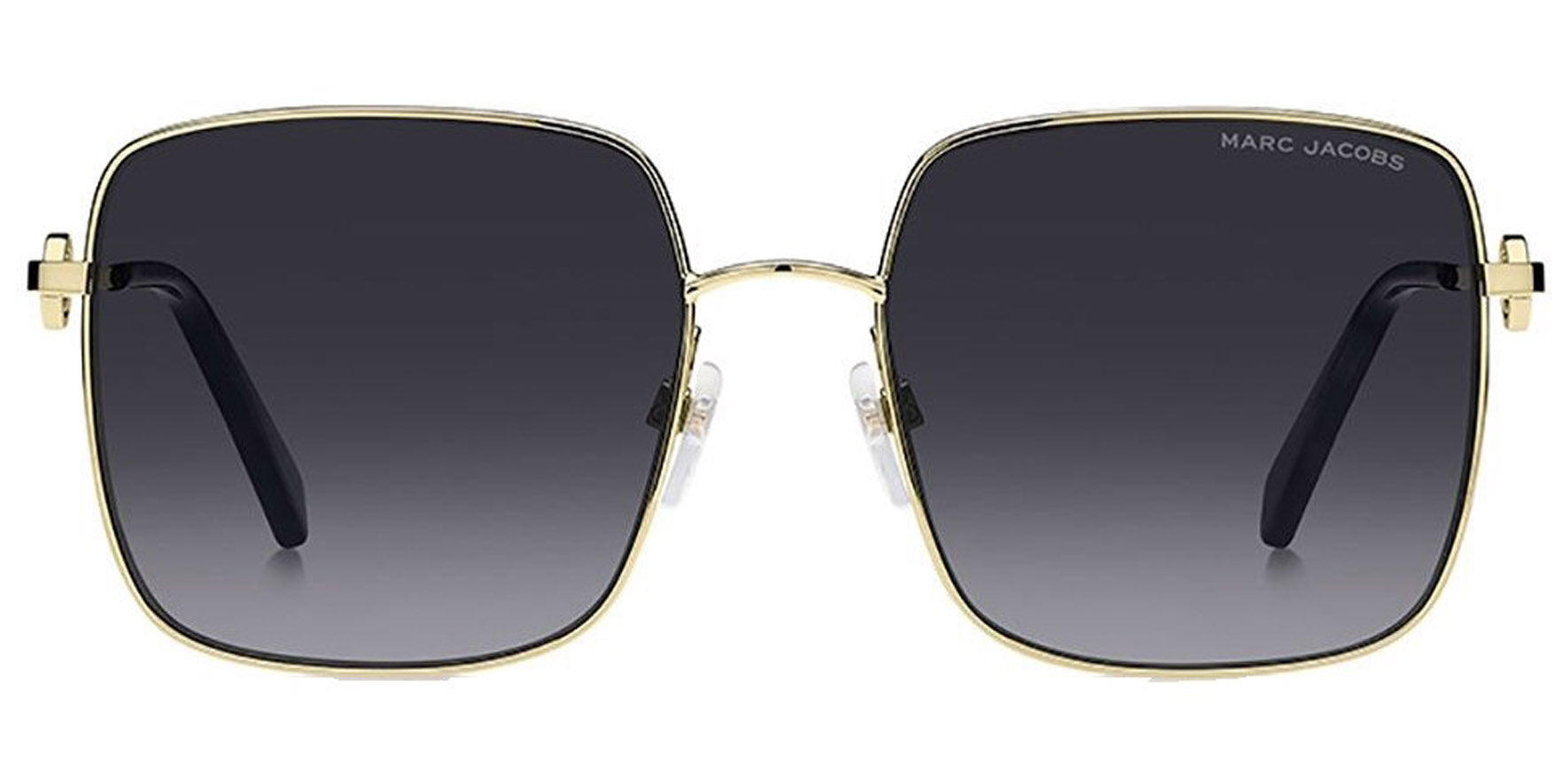 Marc Jacobs Women Gold-Tone Square Sunglasses MARC654S-0J5G-WJ Grey Gradient Polarized Lens 58mm