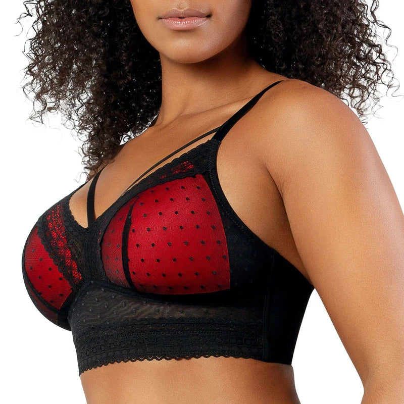 Parfait Mia Dot Wire-Free Full Bust Padded Bralette, Black - MIADOT-P6011-BLACK