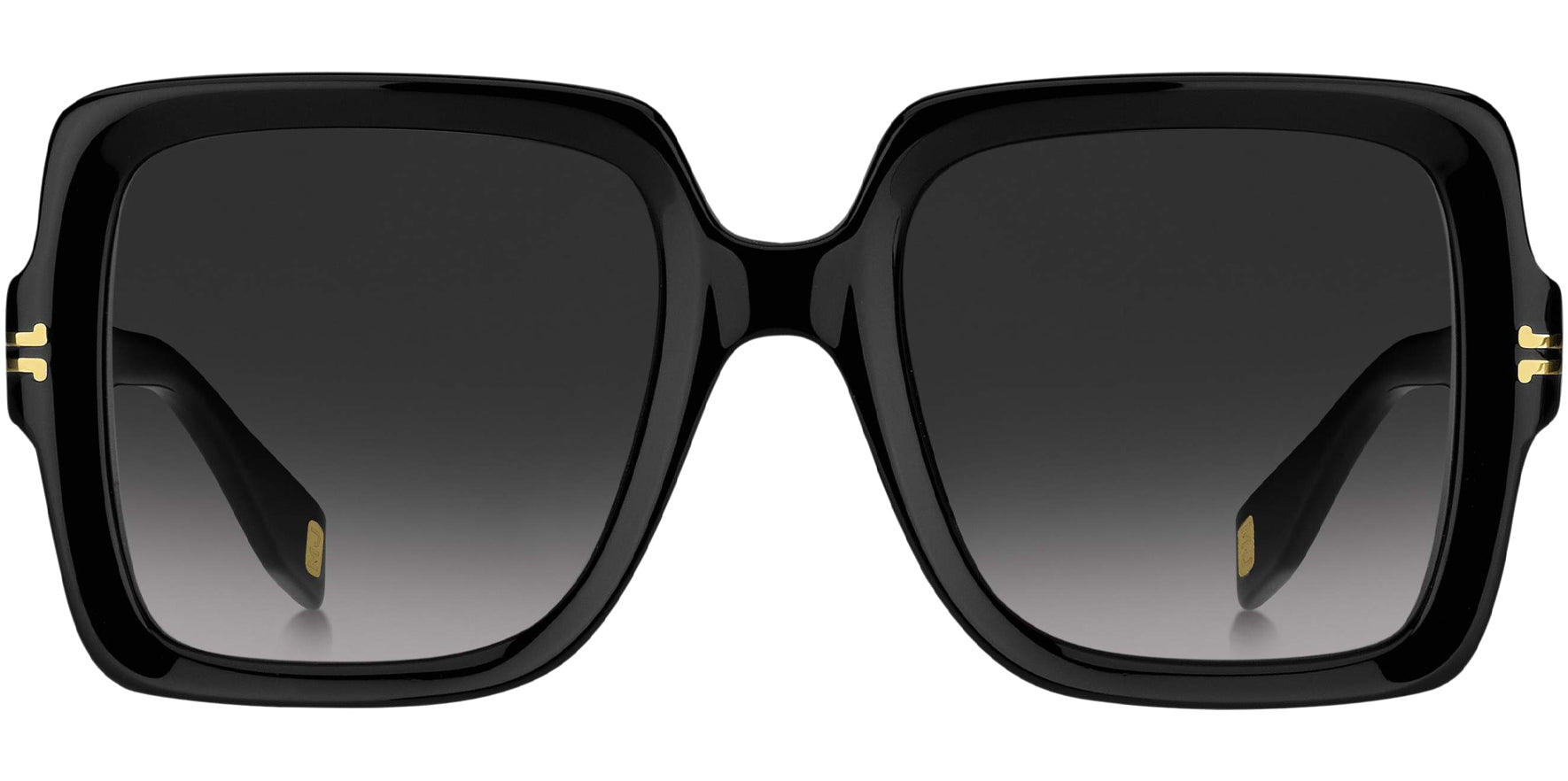 Marc Jacobs Women Black Square Sunglasses MJ1034S-0RHL-9O Dark Grey Gradient Lens 51mm