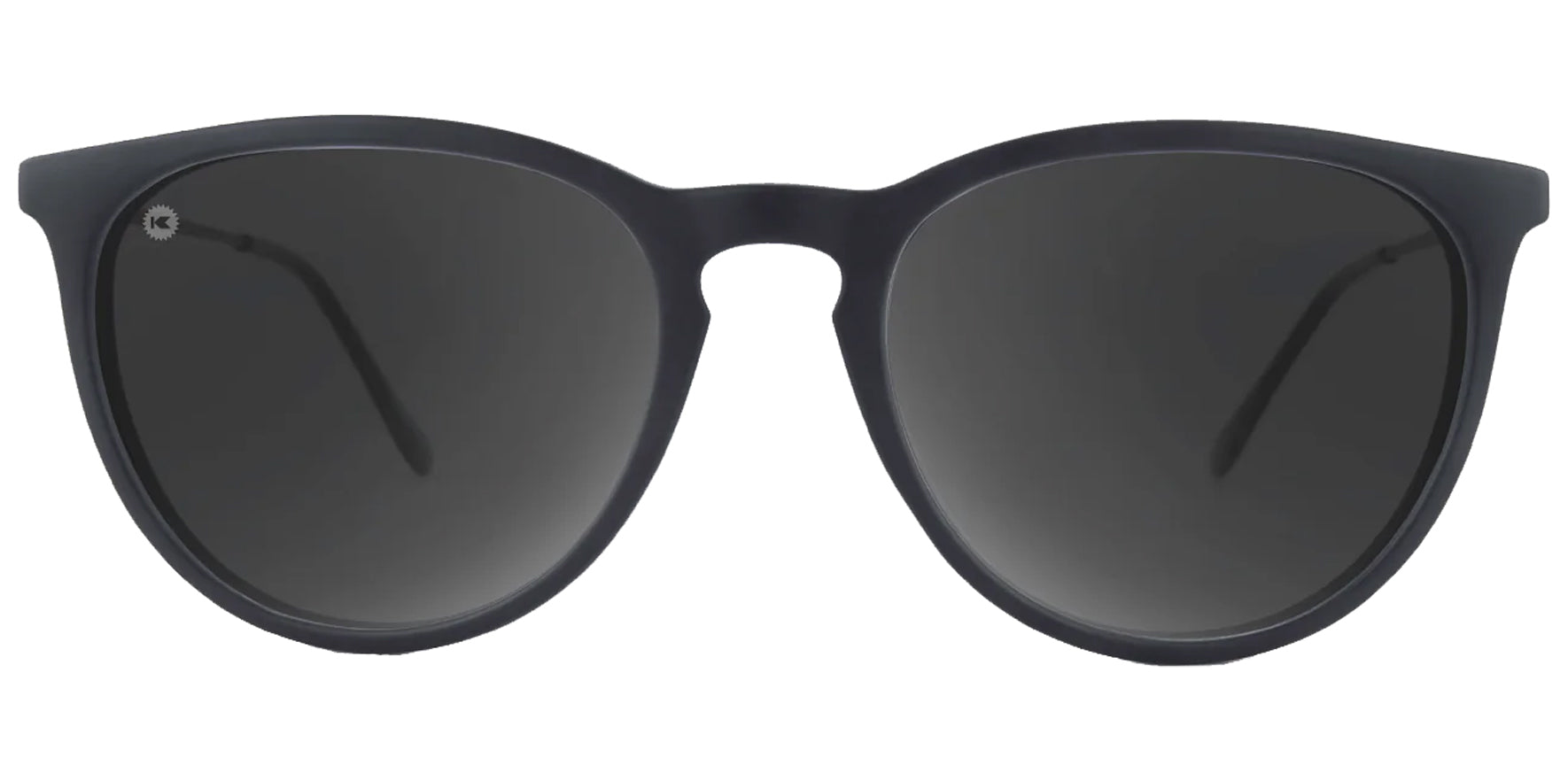 Knockaround Mary Janes Matte Black Round Sunglasses MJSK3080 Smoke Polarized Lens 53mm