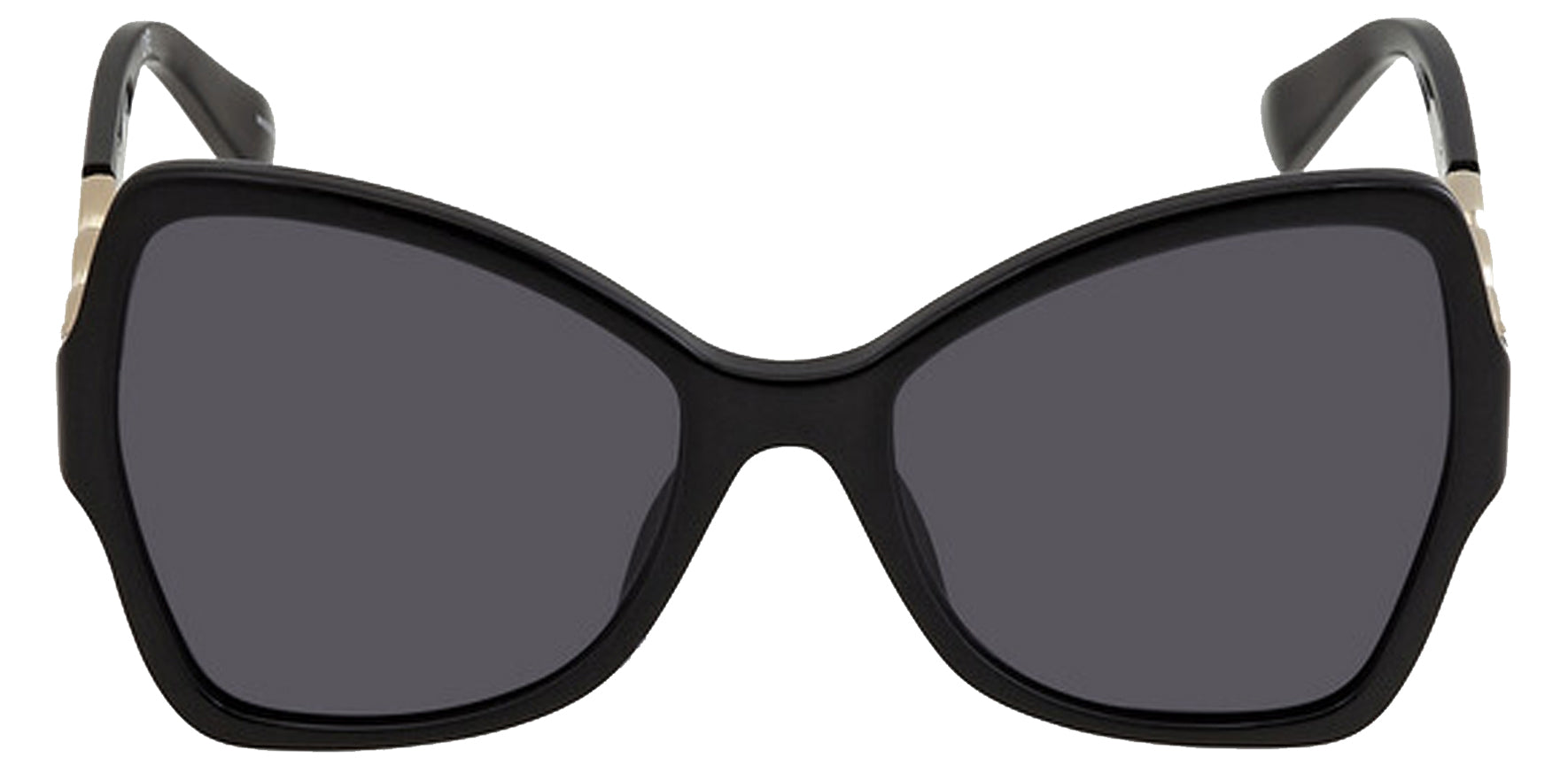 Moschino Women Black Butterfly Sunglasses w/ Chain-link Temples MOS099S-0807-IR Grey Lens 54mm