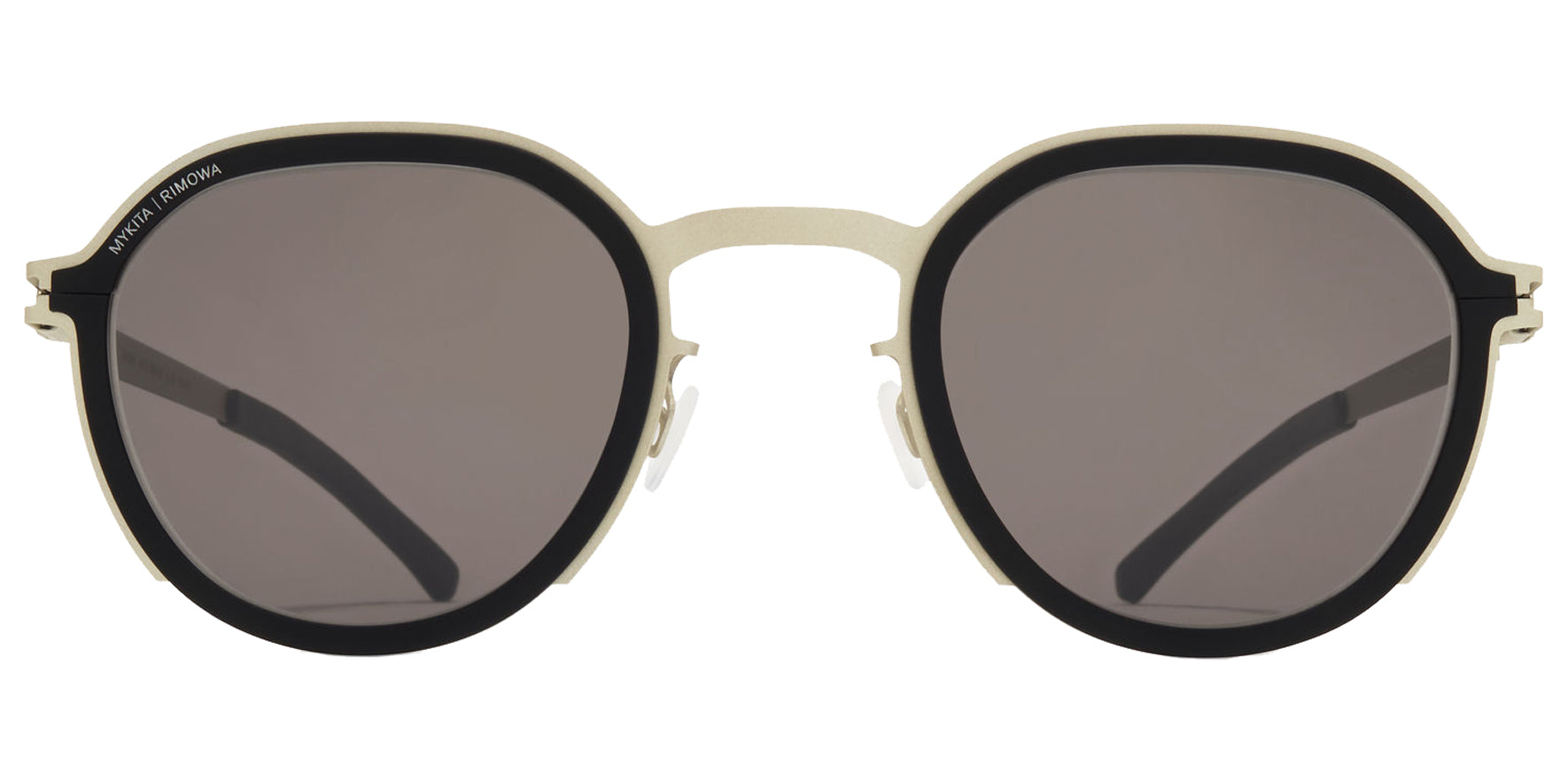Mykita Rimowa Heritage Titan/Black Panto Sunglasses MR001-381 Brown Solid Lens 48mm