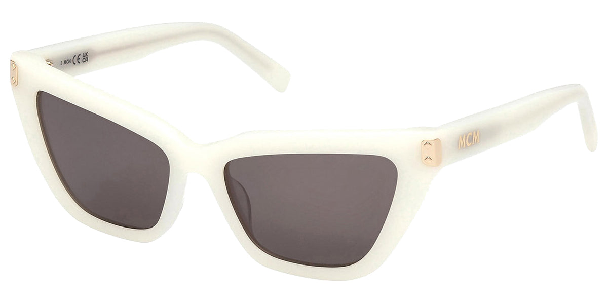 MCM Worldwide Women Shiny White Cat Eye Sunglasses MW0010 