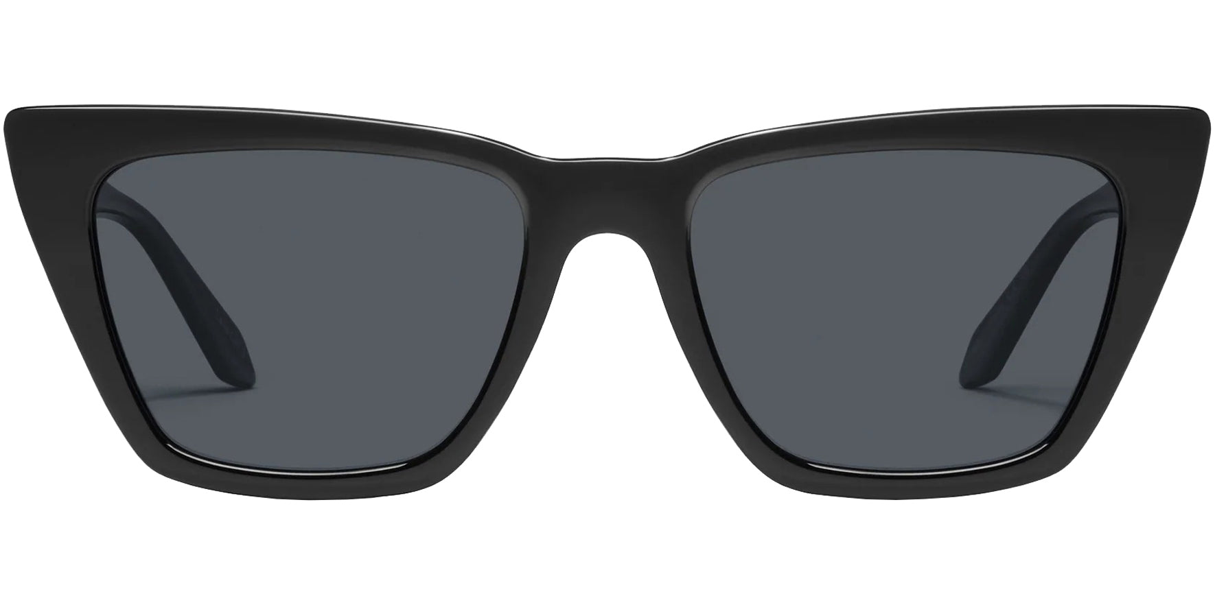 Quay Call The Shots Women Black Cat Eye Sunglasses NO-NS-1288-BLKSMKP Polarized Smoke Lens 54mm