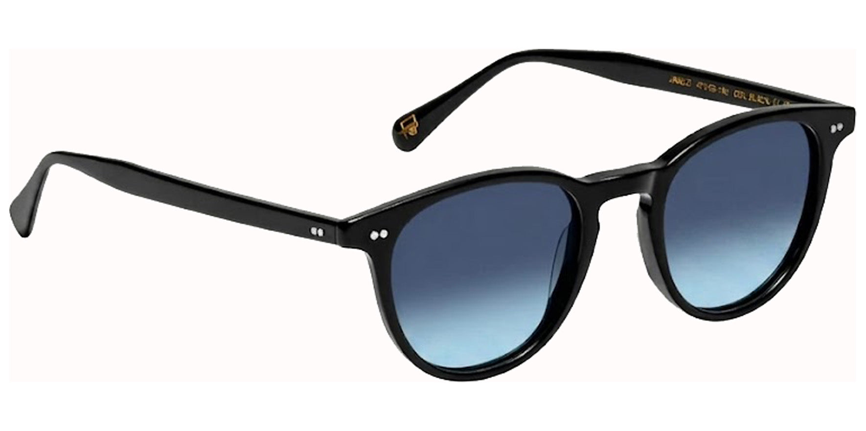 Moscot Jared Sun Black Panto Sunglasses OR-JAR-S50200200-TP Denim Blue Lens 50mm