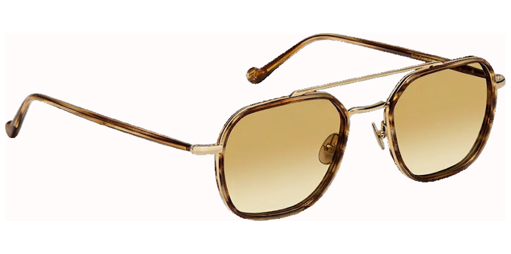Moscot Mizer Sun Bamboo/Gold-Tone Navigator Sunglasses OR-MIZ-S54200256-TK Chestnut Fade Lens 54mm