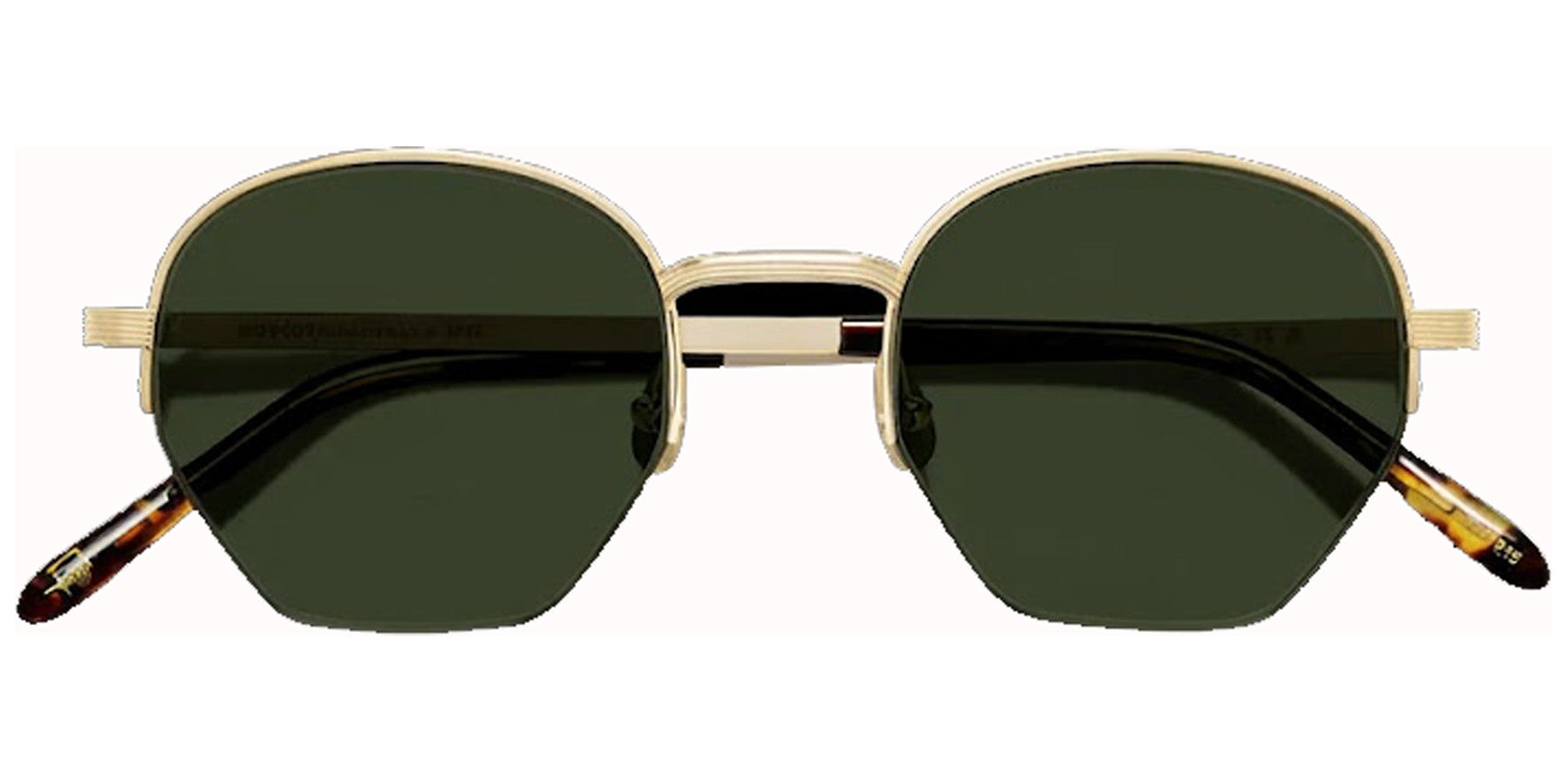 Moscot Plotz Sun Gold-Tone Geometric Sunglasses OR-PLO-S49210700-54 G-15 Lens 49mm