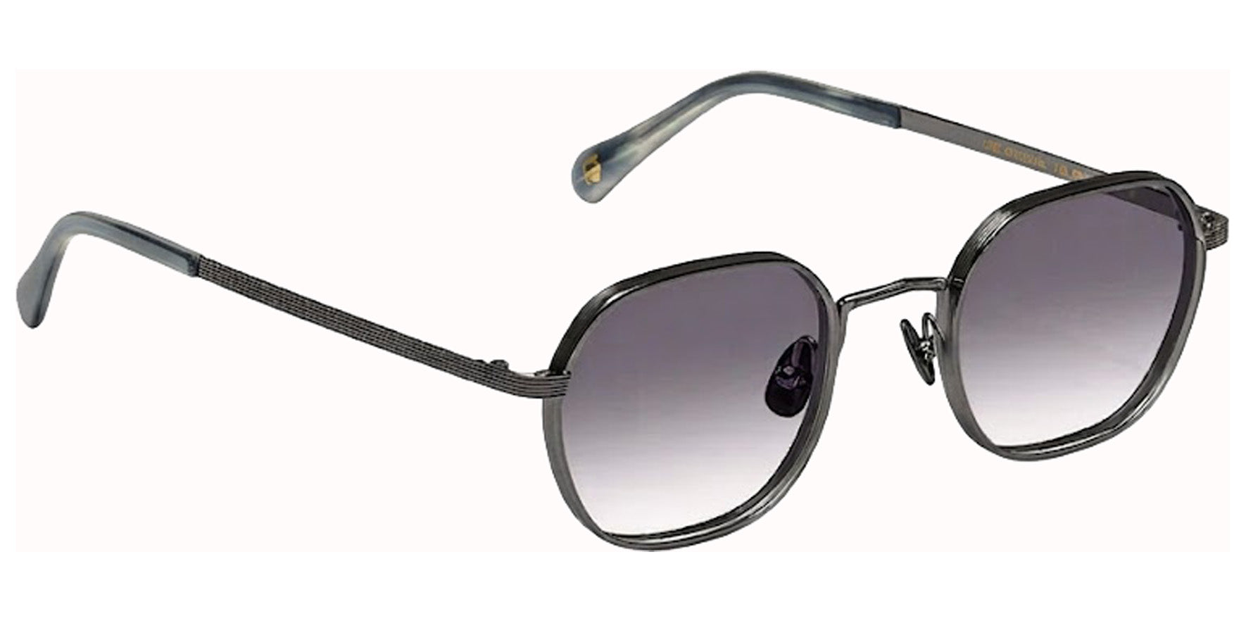 Moscot UTZ Sun Pewter Modified Panto Sunglasses OR-UTZ-S50221601-TC American Grey Fade Lens 50mm
