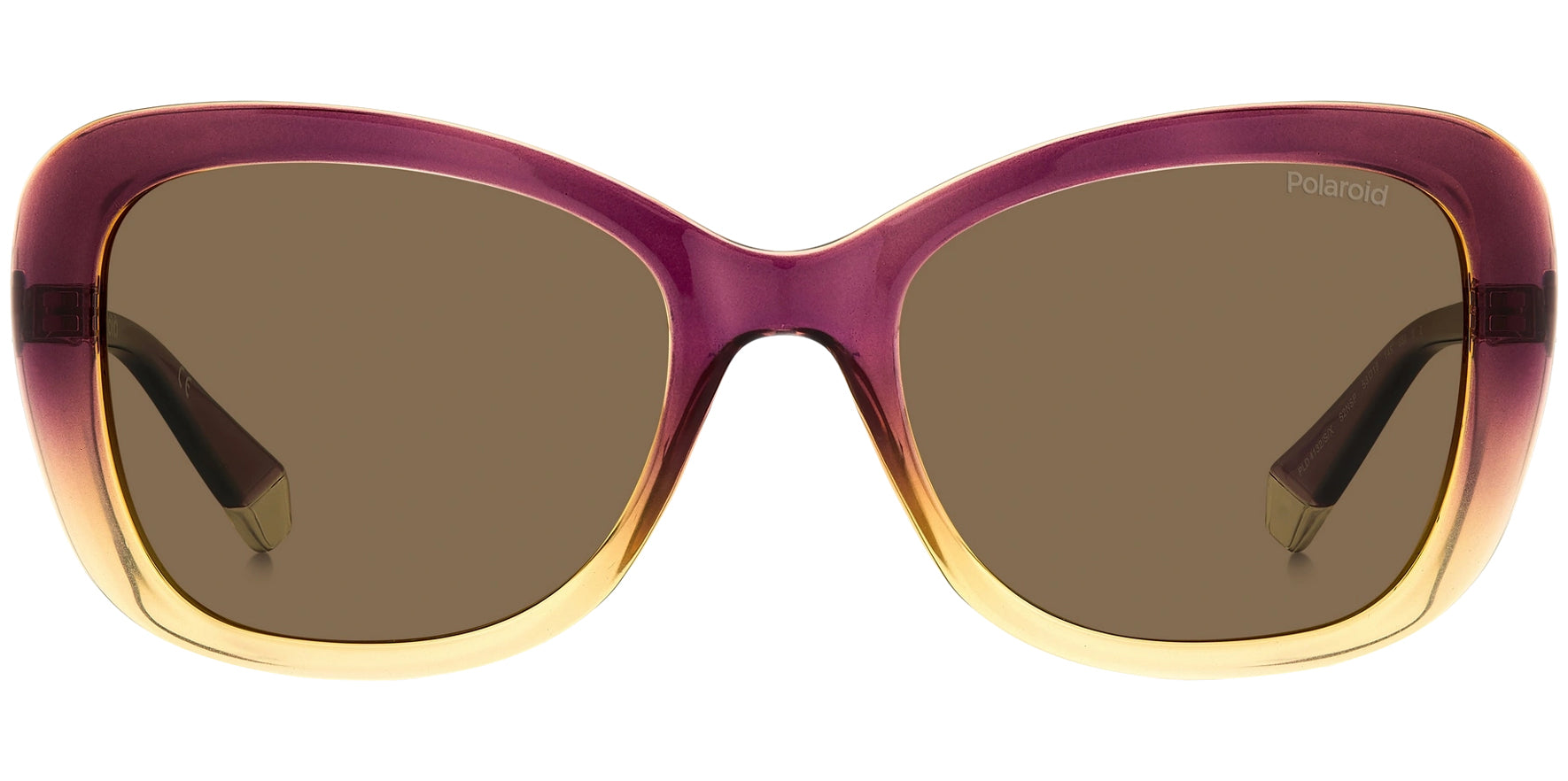 Polaroid Women Crystal Violet Butterfly Sunglasses PLD4132SX-0S2N-SP Brown Polarized Lens 53mm