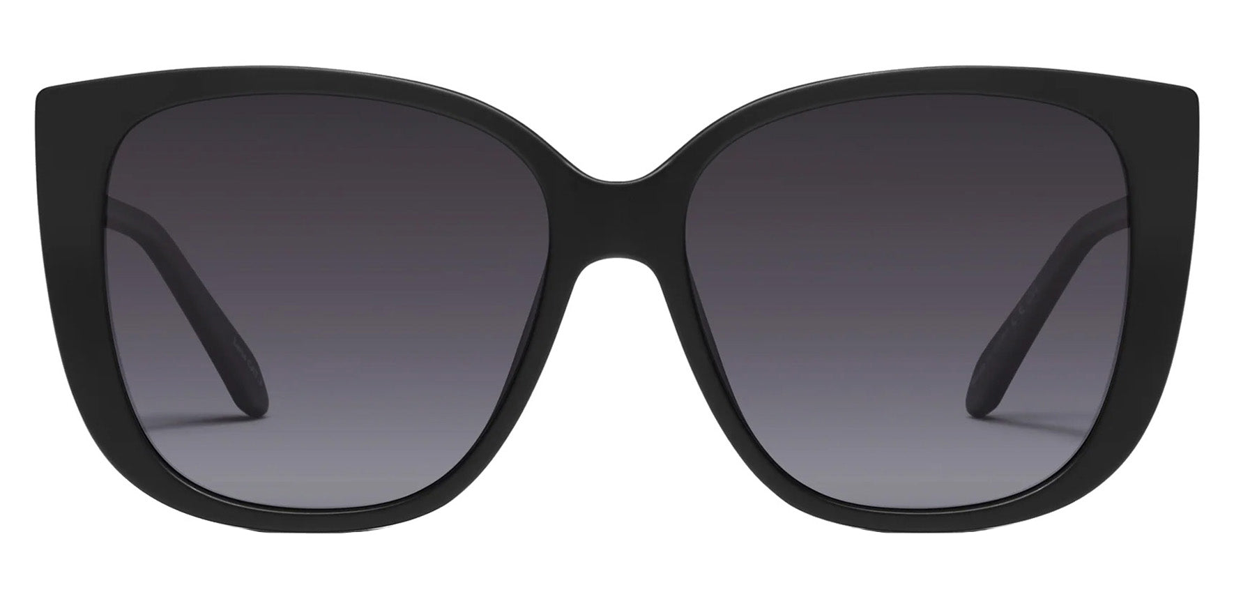 Quay Ever After Women Matte Black Butterfly Sunglasses QW-000579-MATTEBLK Smoke Gradient Lens 58mm